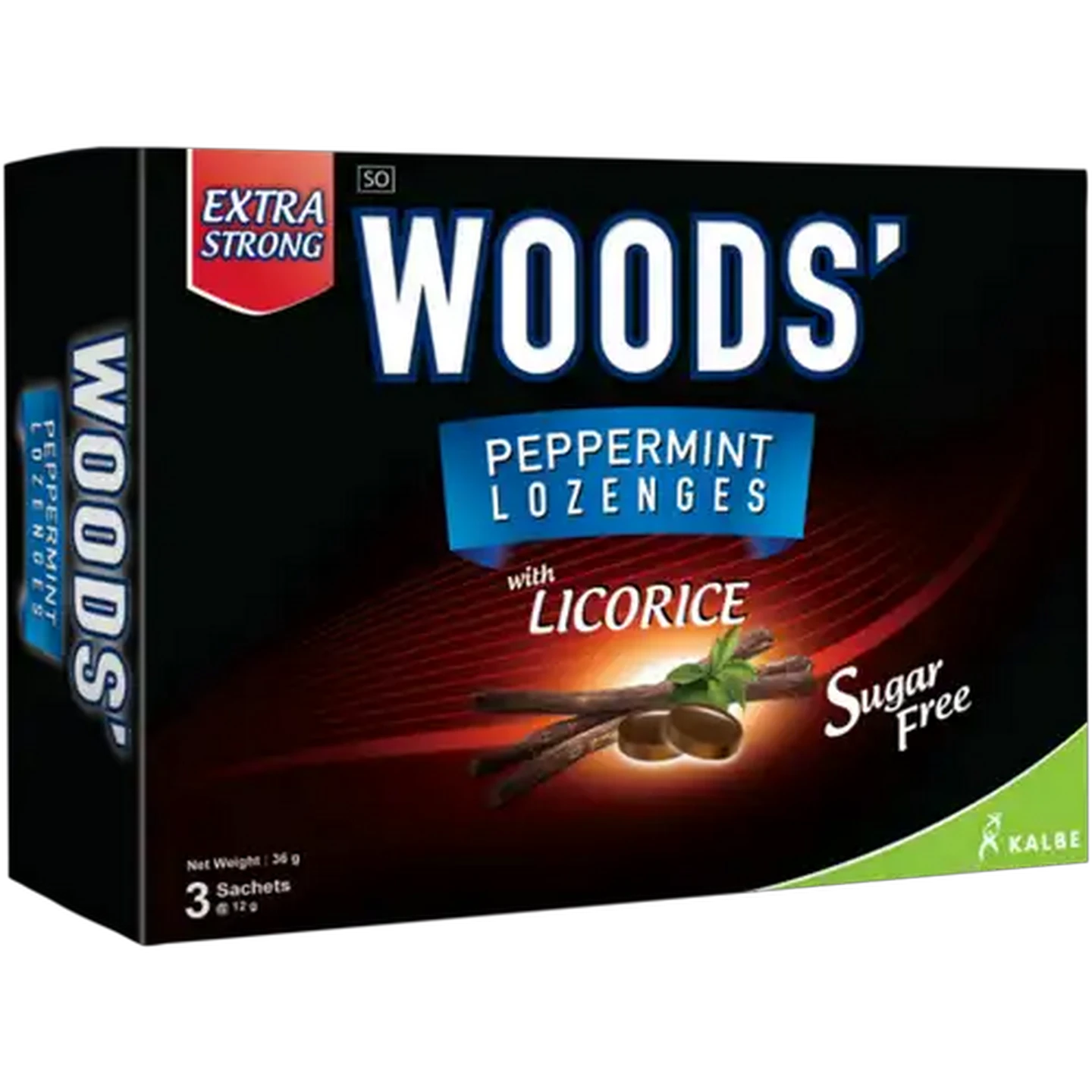 Image of WOODS' Peppermint Lozenges with Licorice 36g