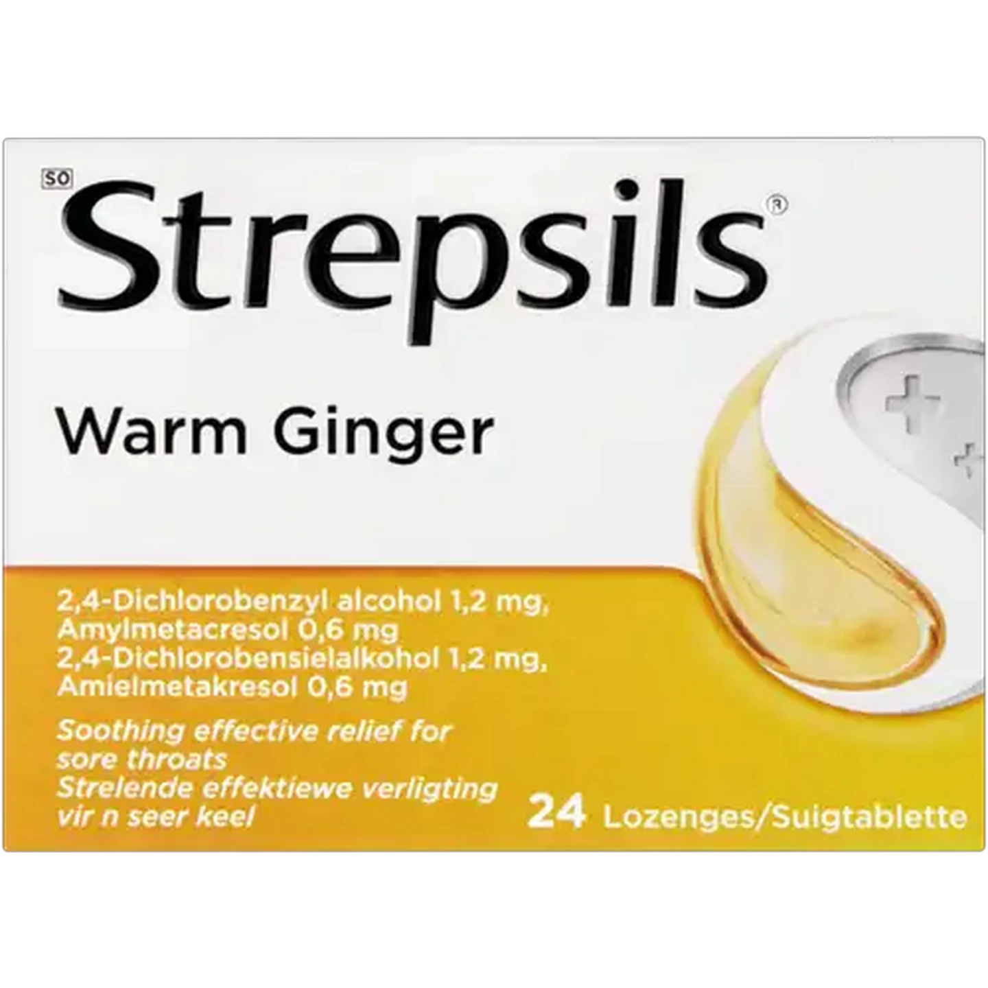 Image of Strepsils Warm Ginger Lozenges 24 Pack