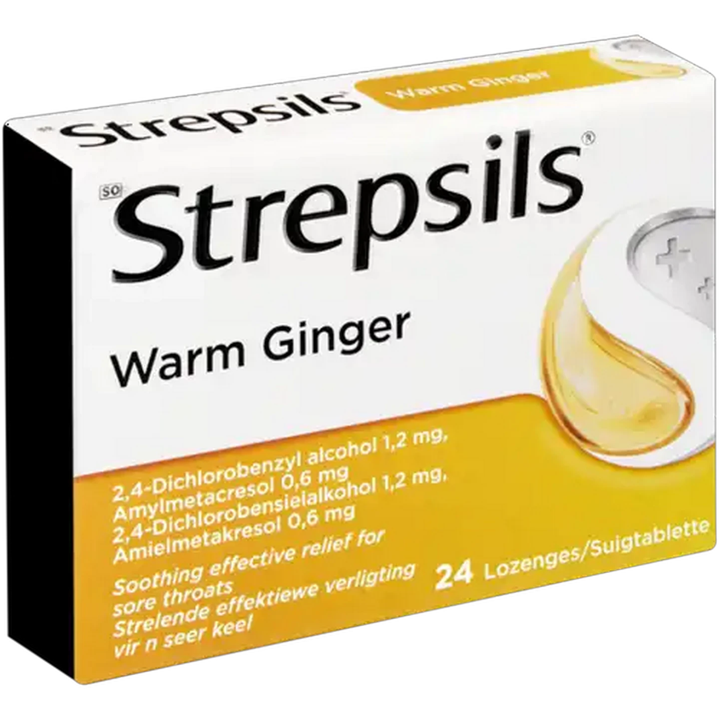 Image of Strepsils Warm Ginger Lozenges 24 Pack