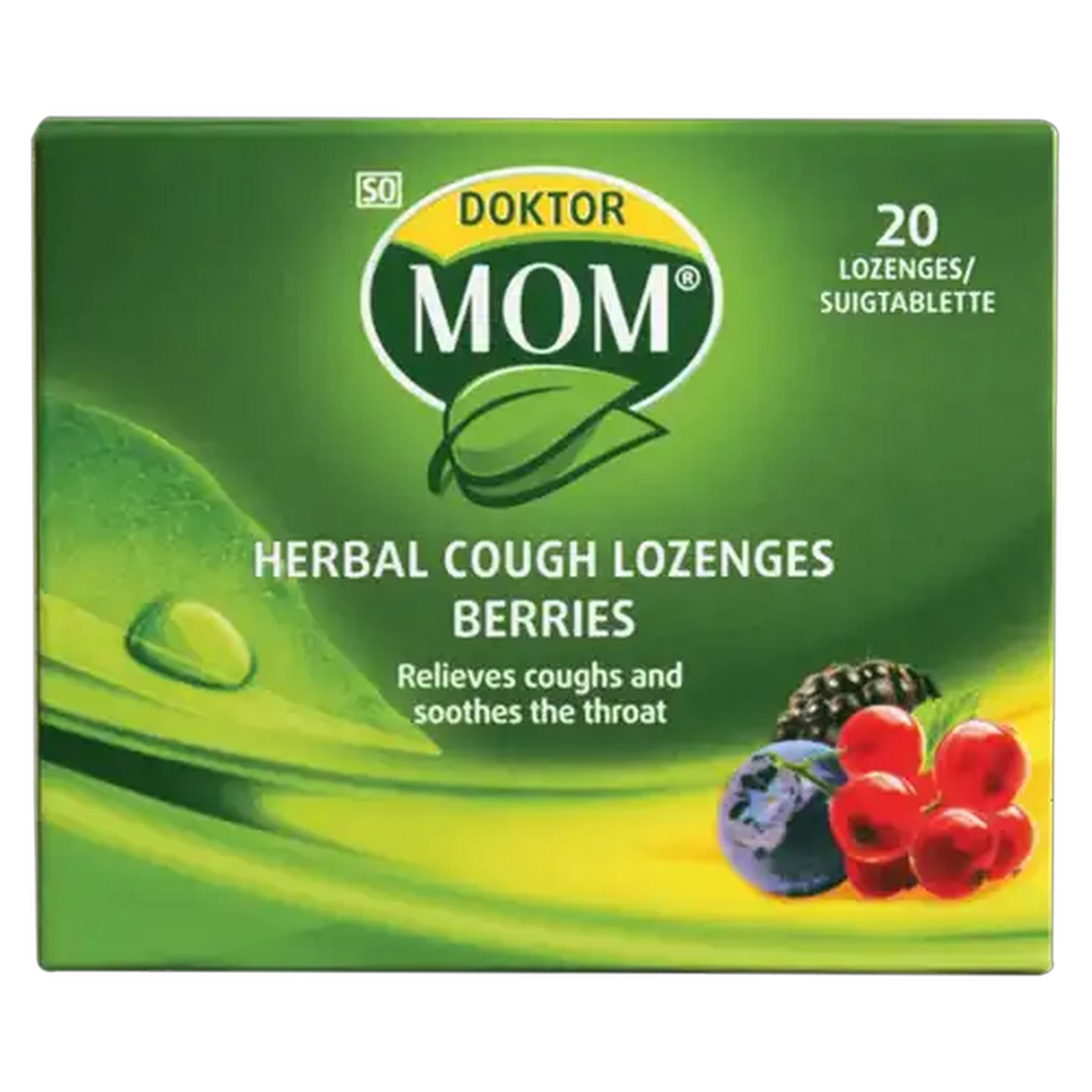 Image of Doktor Mom Berries Flavoured Herbal Cough Lozenges 20 Pack