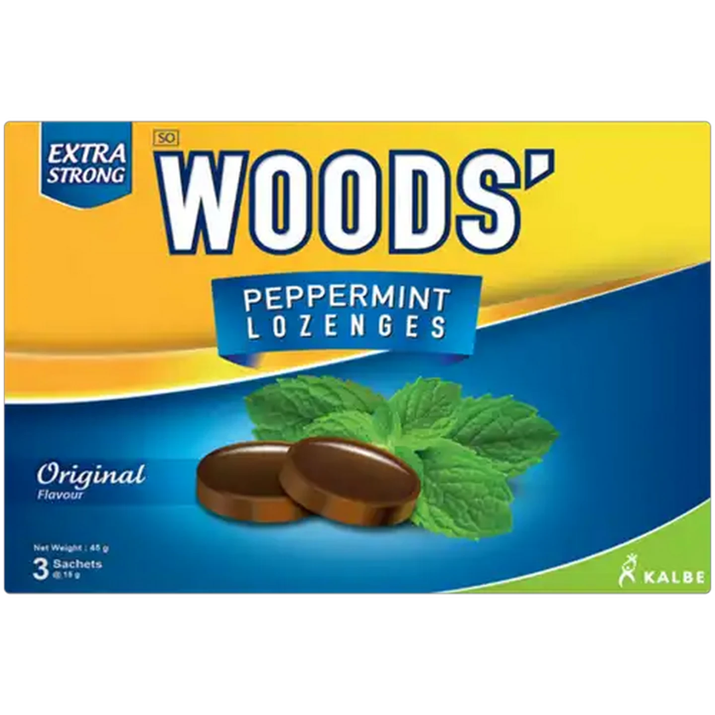 Image of Woods' Original Flavour Peppermint Lozenges 3 x 15g