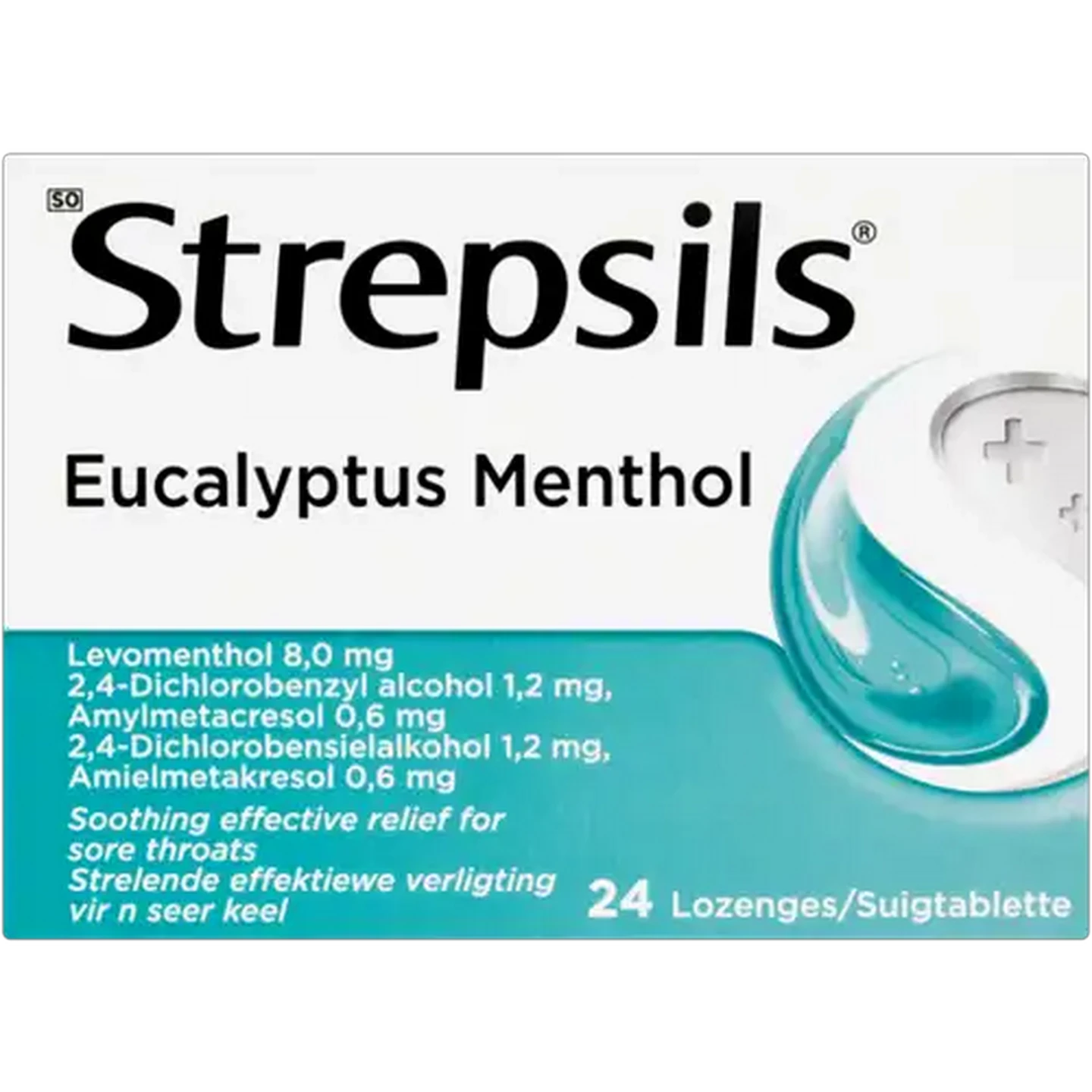 Image of Strepsils Eucalyptus Menthol Throat Lozenges 24 Pack