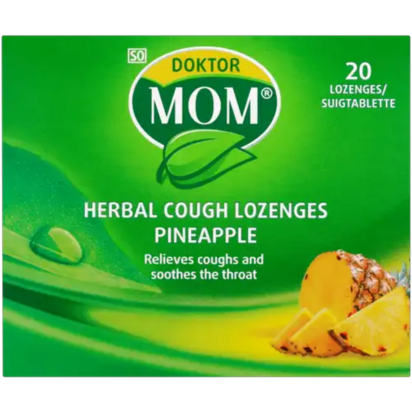 Image of Doktor Mom Pineapple Herbal Cough Lozenges 20 Pack