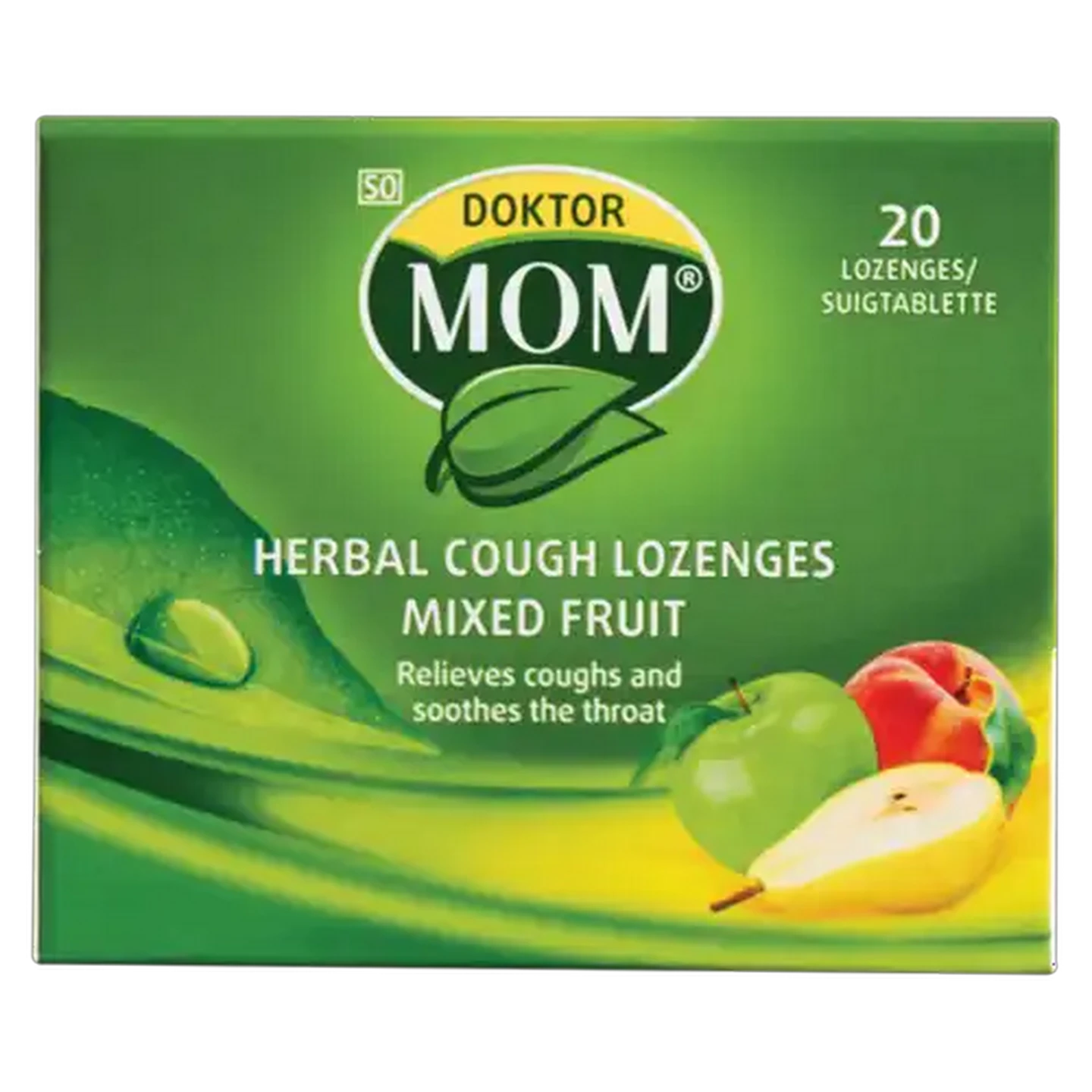 Image of Doktor Mom Mixed Fruit Flavoured Herbal Cough Lozenges 20 Pack
