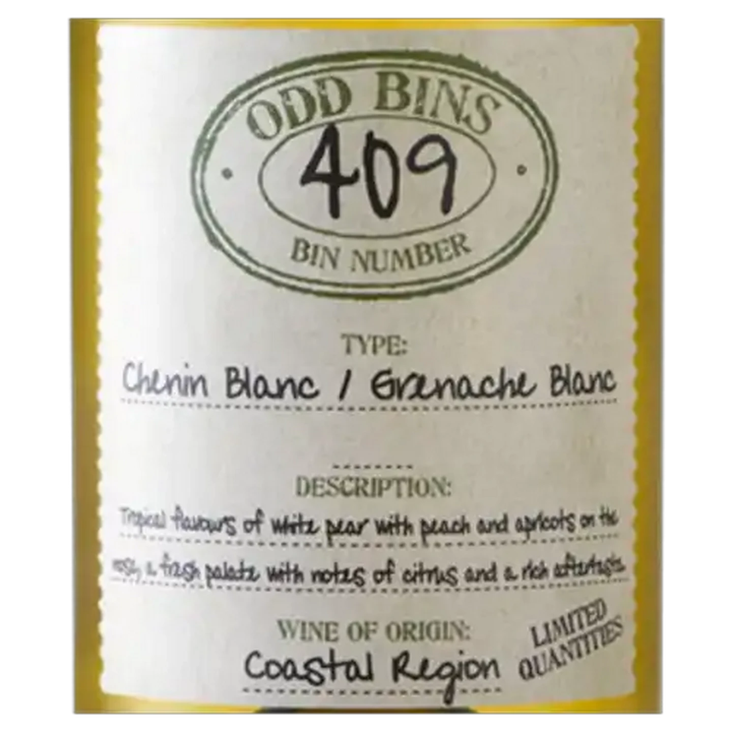 Image of Odd Bins 409 White Wine Blend Bottle 750ml