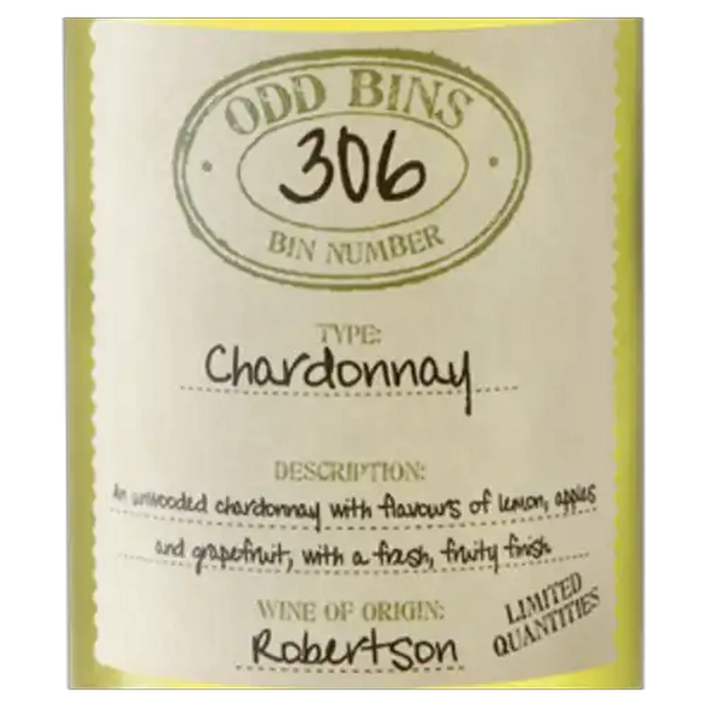 Image of Odd Bins 306 Chardonnay White Wine 750ml