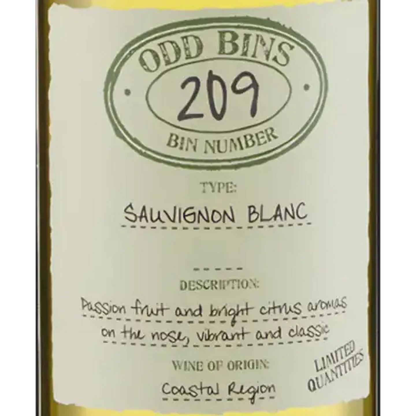 Image of Odd Bins 209 Sauvignon Blanc White Wine 750ml