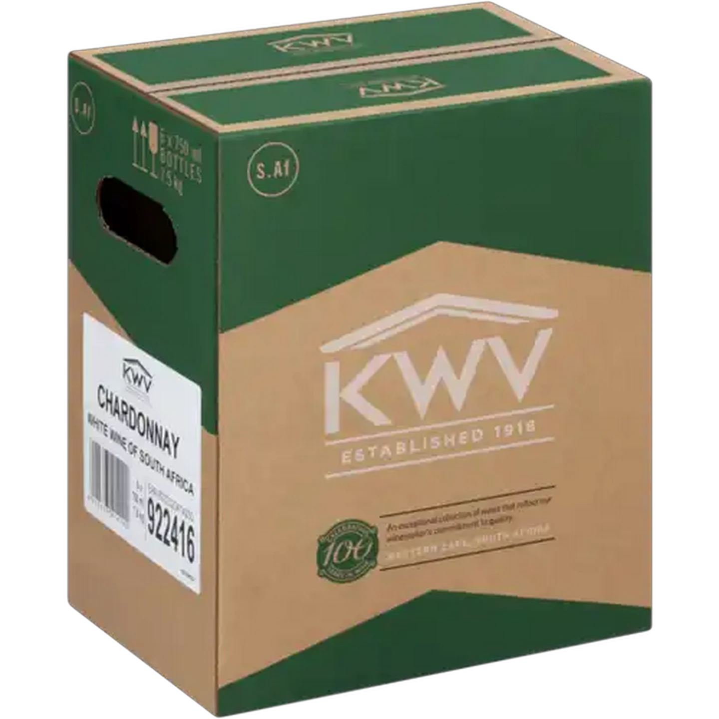 Image of KWV Classic Collection Chardonnay White Wine Bottles 6 x 750ml
