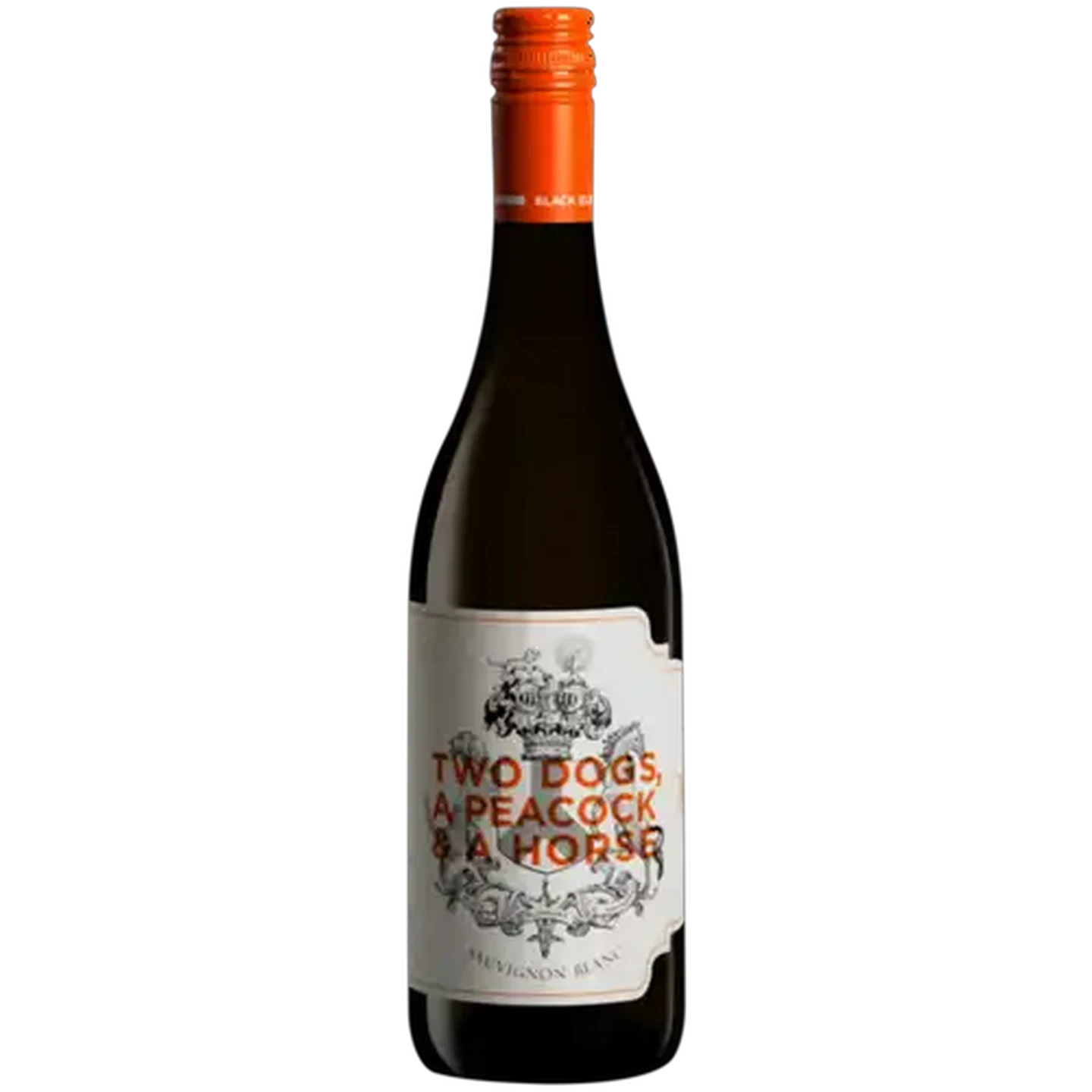 Image of Black Elephant Vintners Two Dogs a Peacock and a Horse Sauvignon Blanc White Wine Bottle 750ml