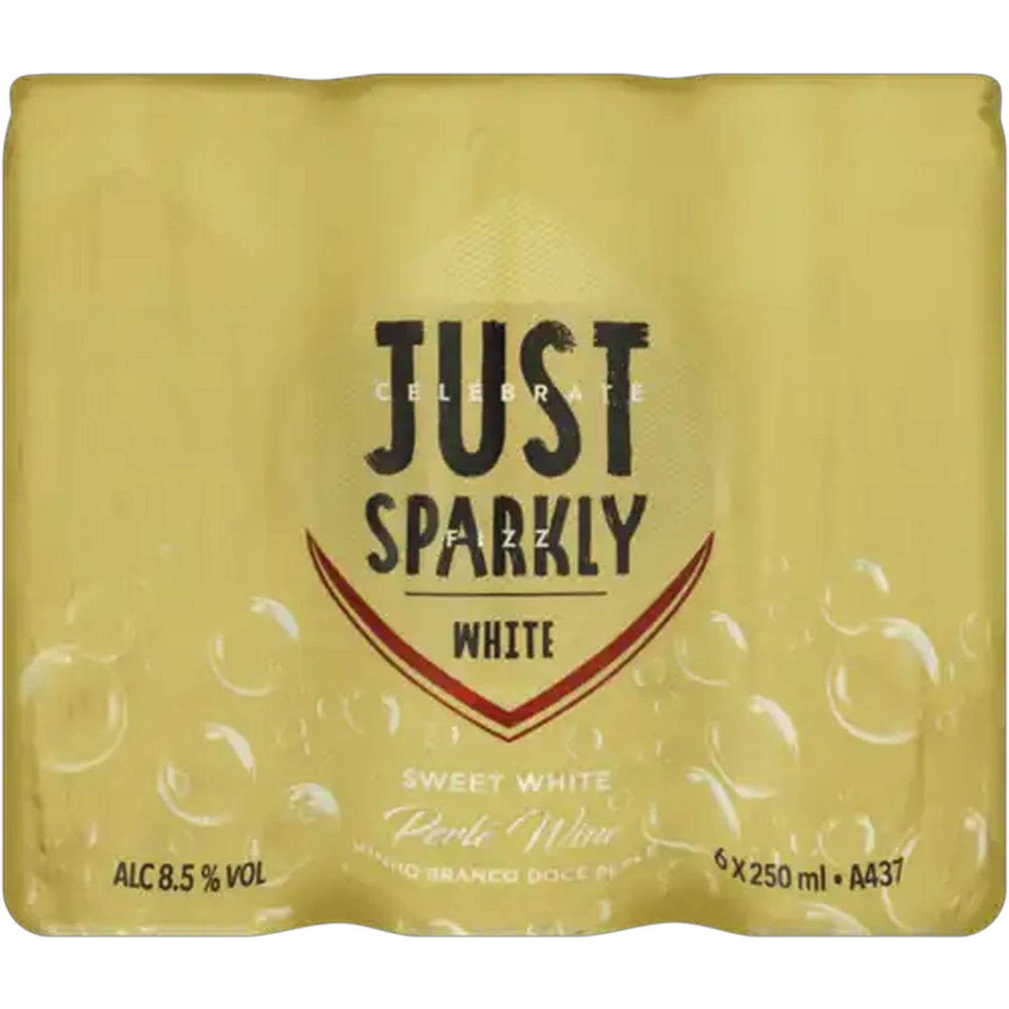 Image of Just Wine Sweet White Perlé Wine Sparkling Wine Cans 6 x 250ml