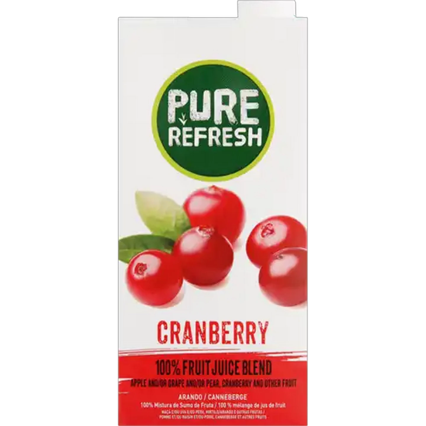 Image of Pure Refresh UHT 100% Pure Cranberry Fruit Juice 1L