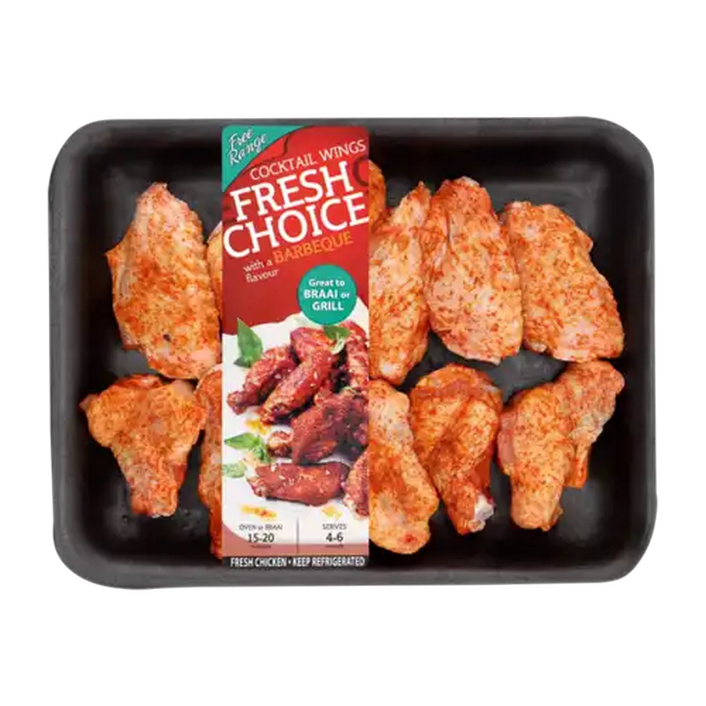 Image of Fresh Choice Free Range Barbeque Chicken Cocktail Wings Per kg