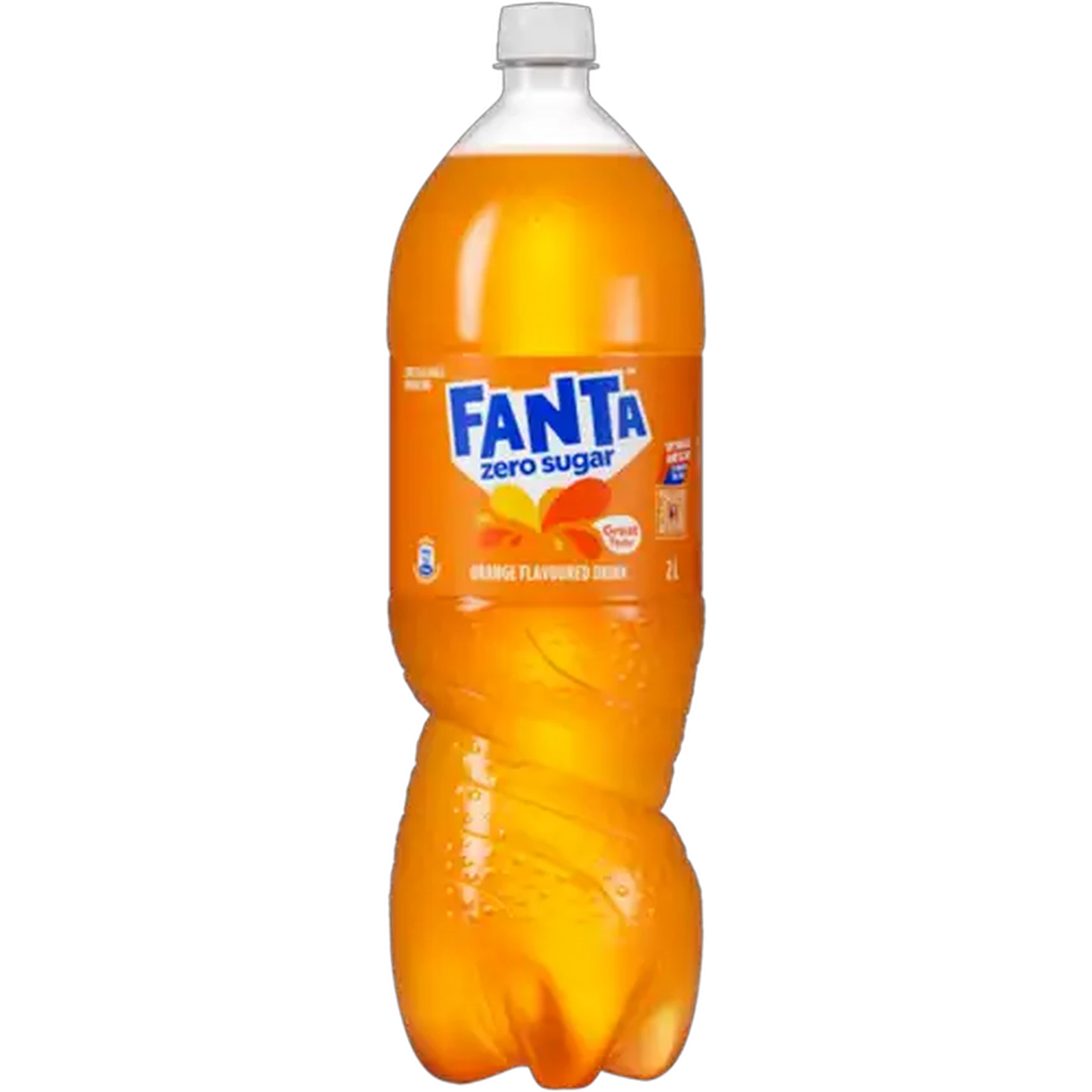 Image of Fanta Orange Flavoured Sparkling Zero Sugar Soft Drink Bottle 2L