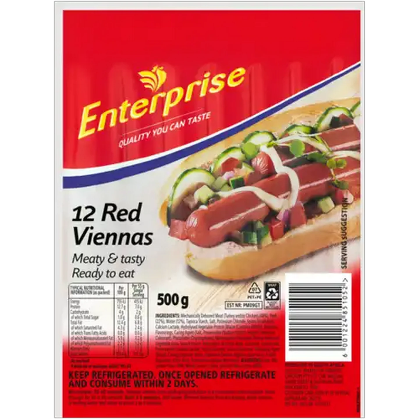 Image of Enterprise Red Viennas 12 Pack