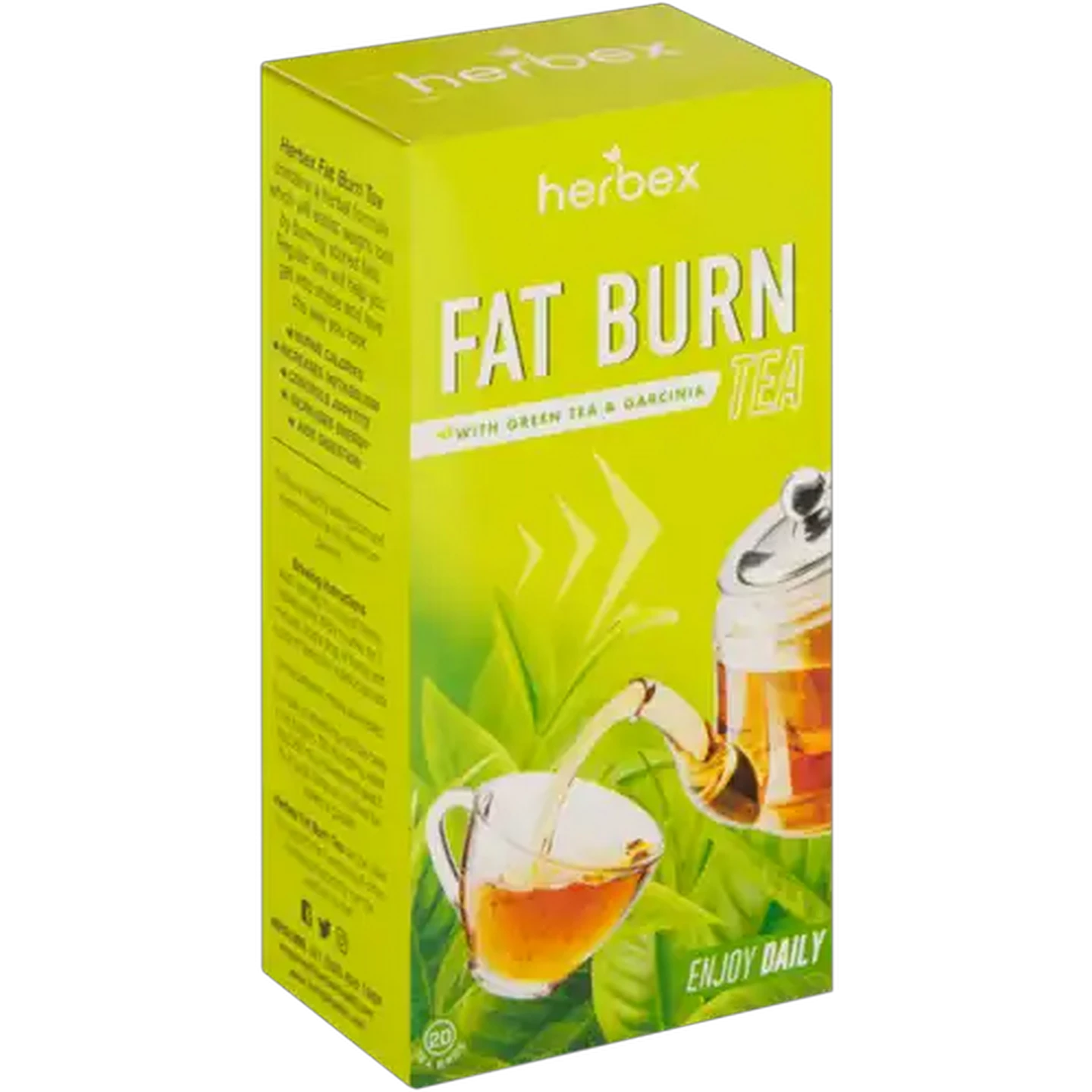 Image of Herbex Fat Burn Tea Bags 20 Pack