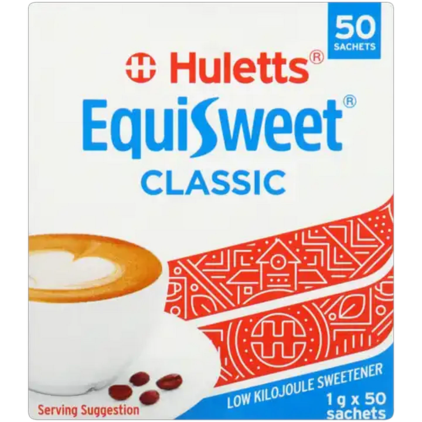 Image of Huletts EquiSweet Classic Low Kilojoule Sweetener Sachets 50 Pack