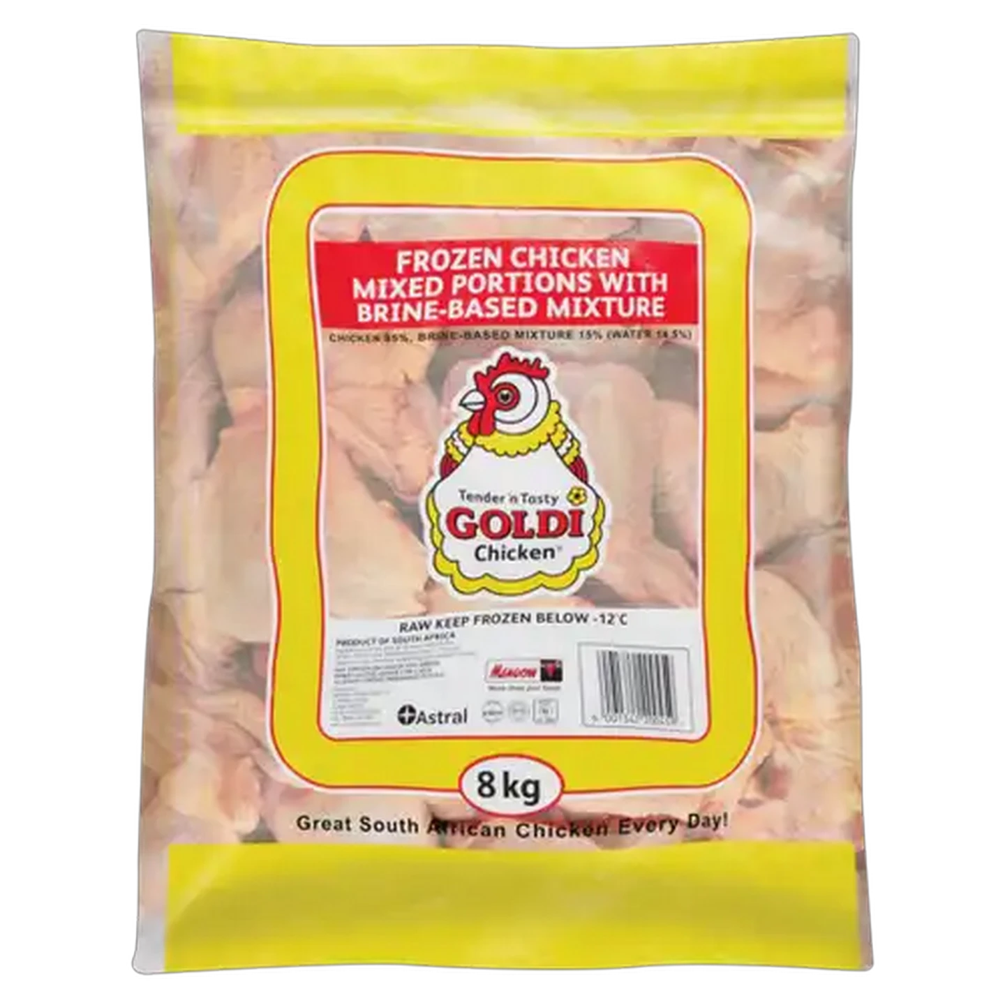 Image of Goldi Chicken Mixed Frozen Chicken Portions With Brine-Based Mixture 8kg