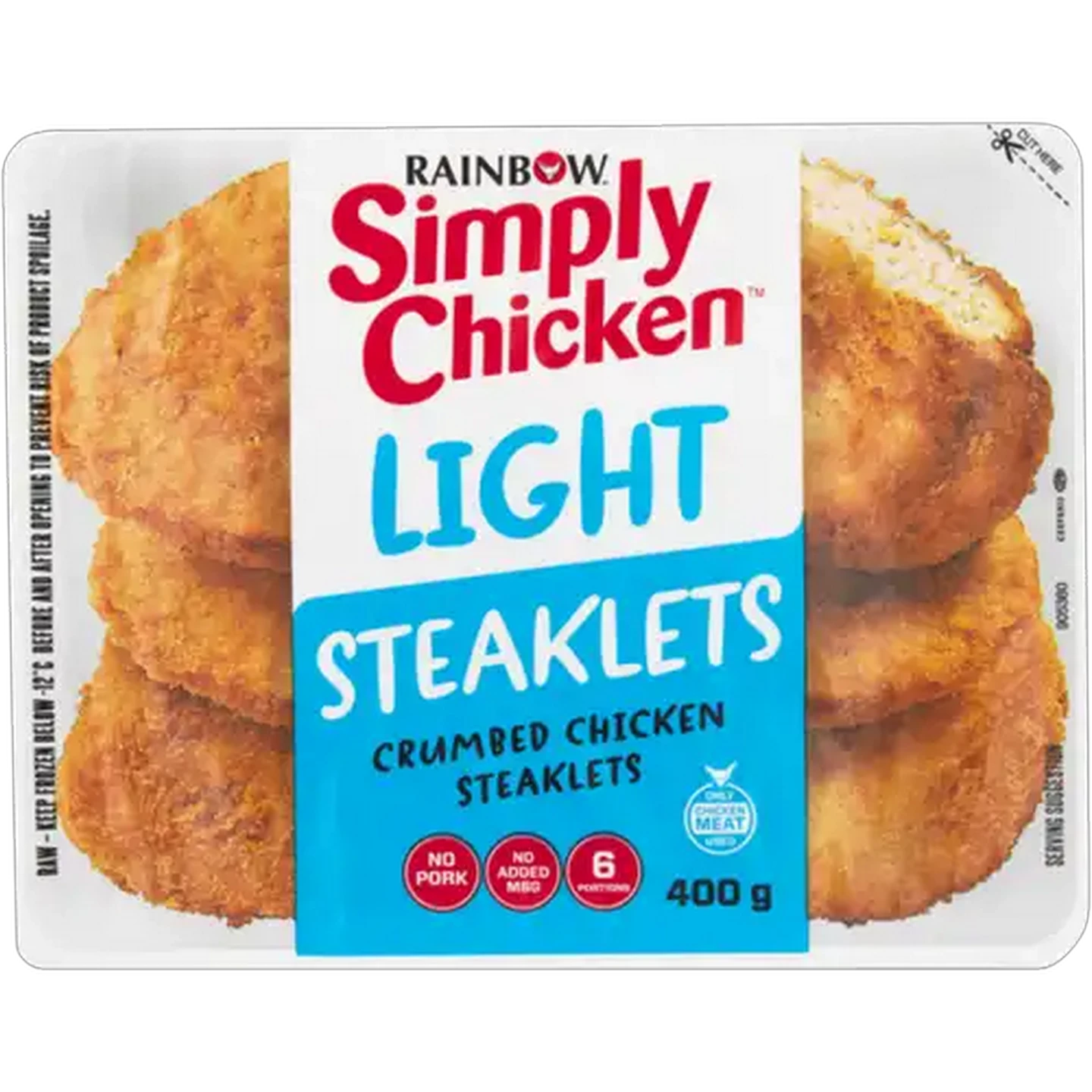 Image of RAINBOW Simply Chicken Frozen Light Steaklets 400g