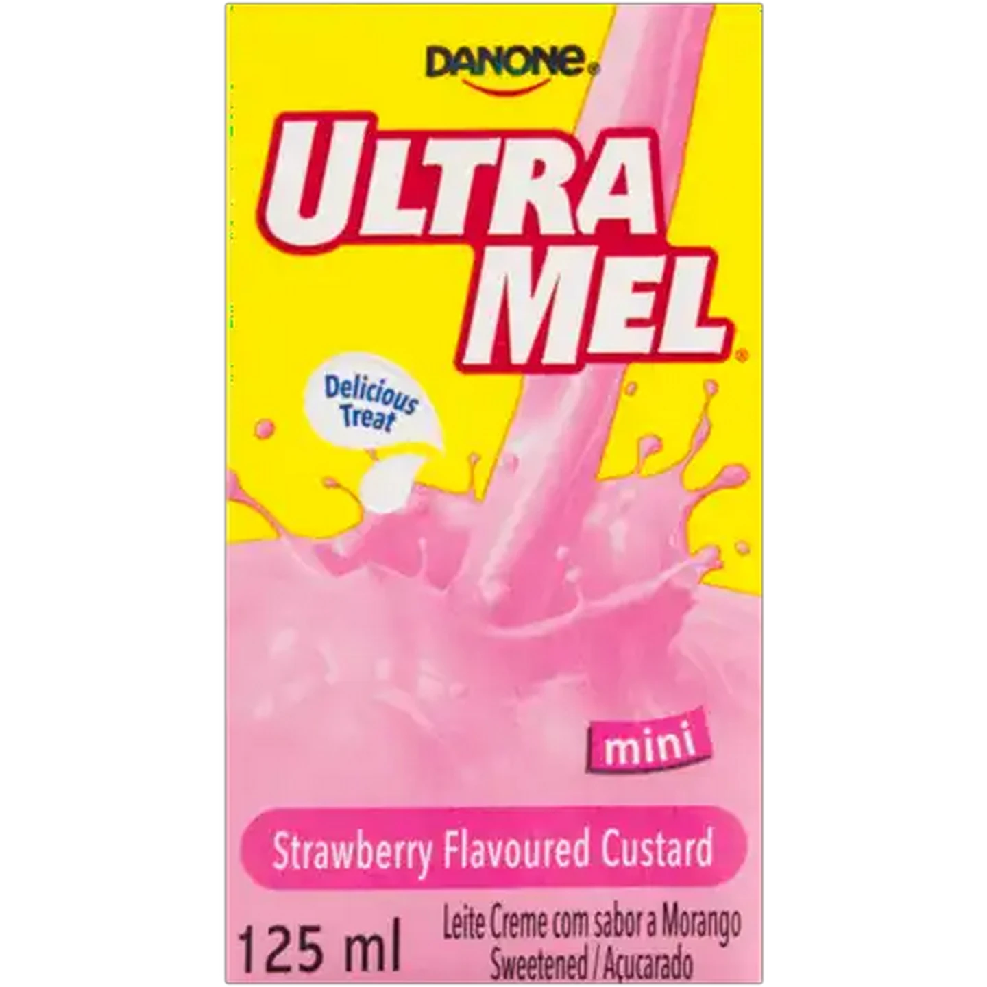 Image of Danone UltraMel Strawberry Flavoured Mini Custard 125ml