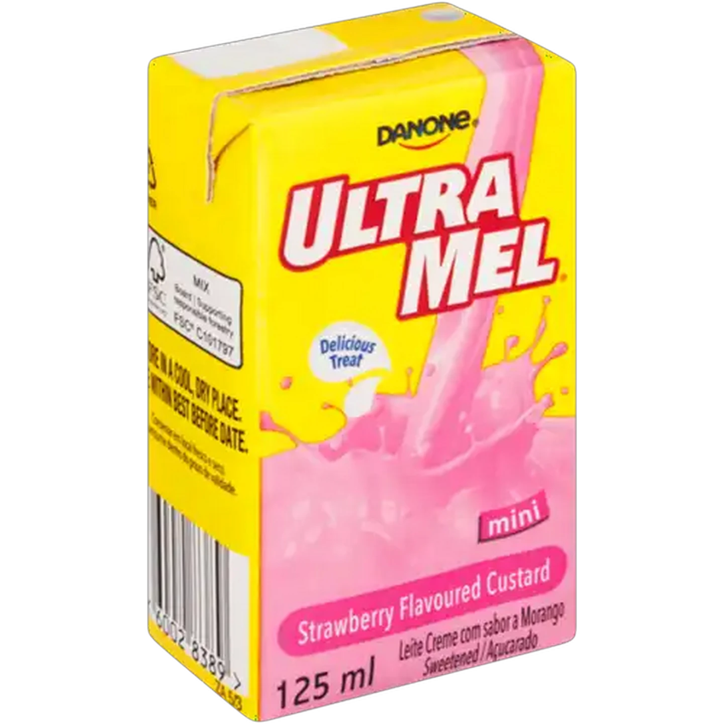 Image of Danone UltraMel Strawberry Flavoured Mini Custard 125ml