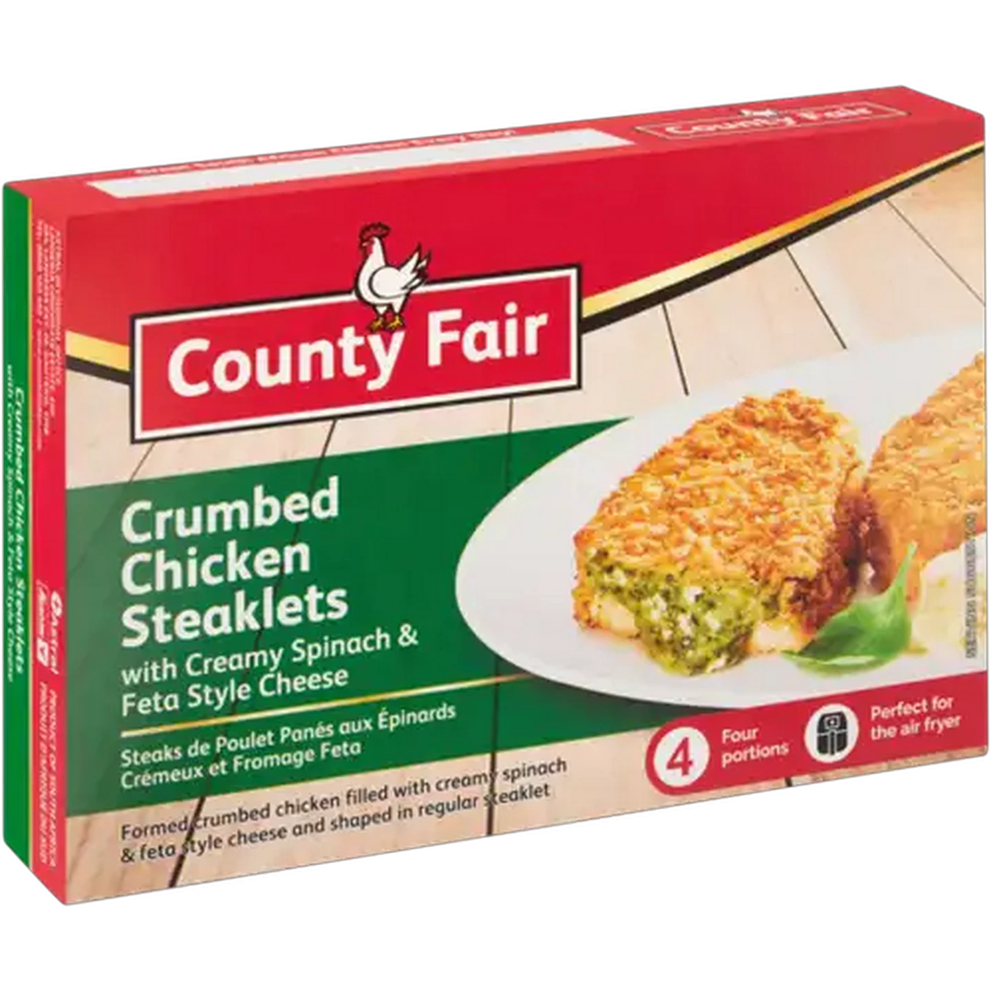 Image of County Fair Frozen Chicken Steaklet With Spinach & Feta Sauce 400g