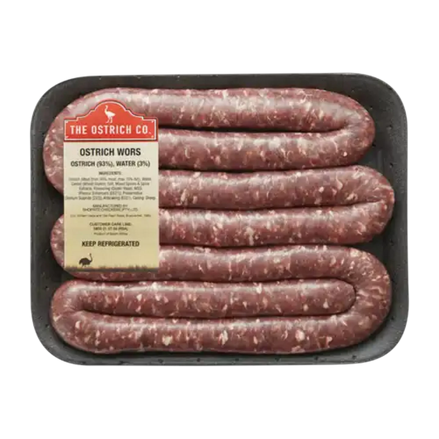 Image of The Ostrich Co. Ostrich Wors Per kg