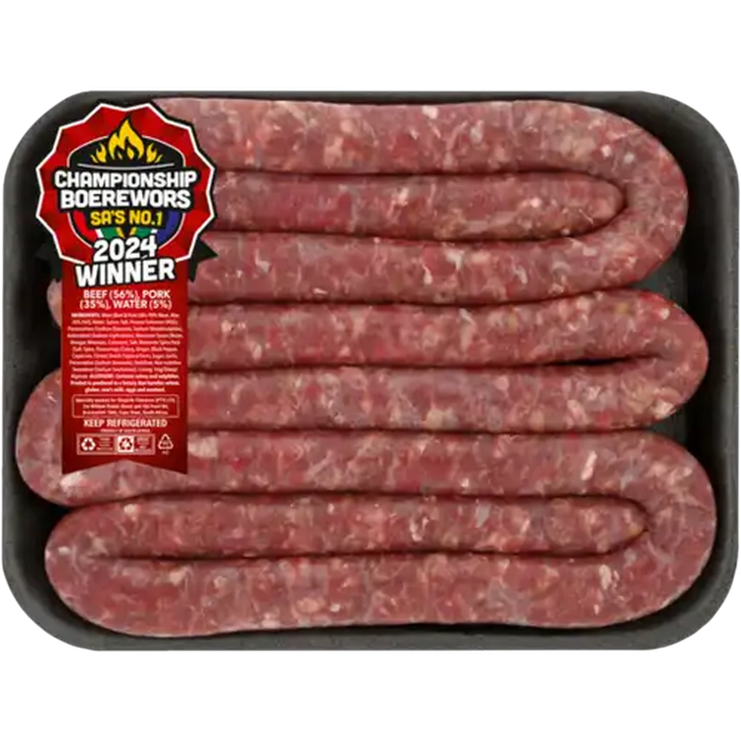 Image of Championship Boerewors Rosette Beef & Pork Thin Boerewors Per KG