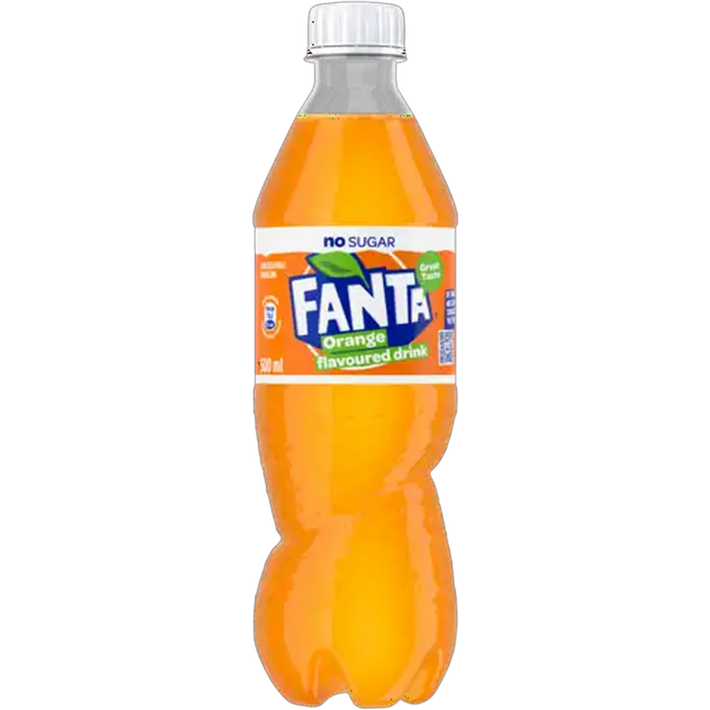 Image of Fanta Orange Flavoured Sparkling Zero Sugar Soft Drink Bottle 500ml