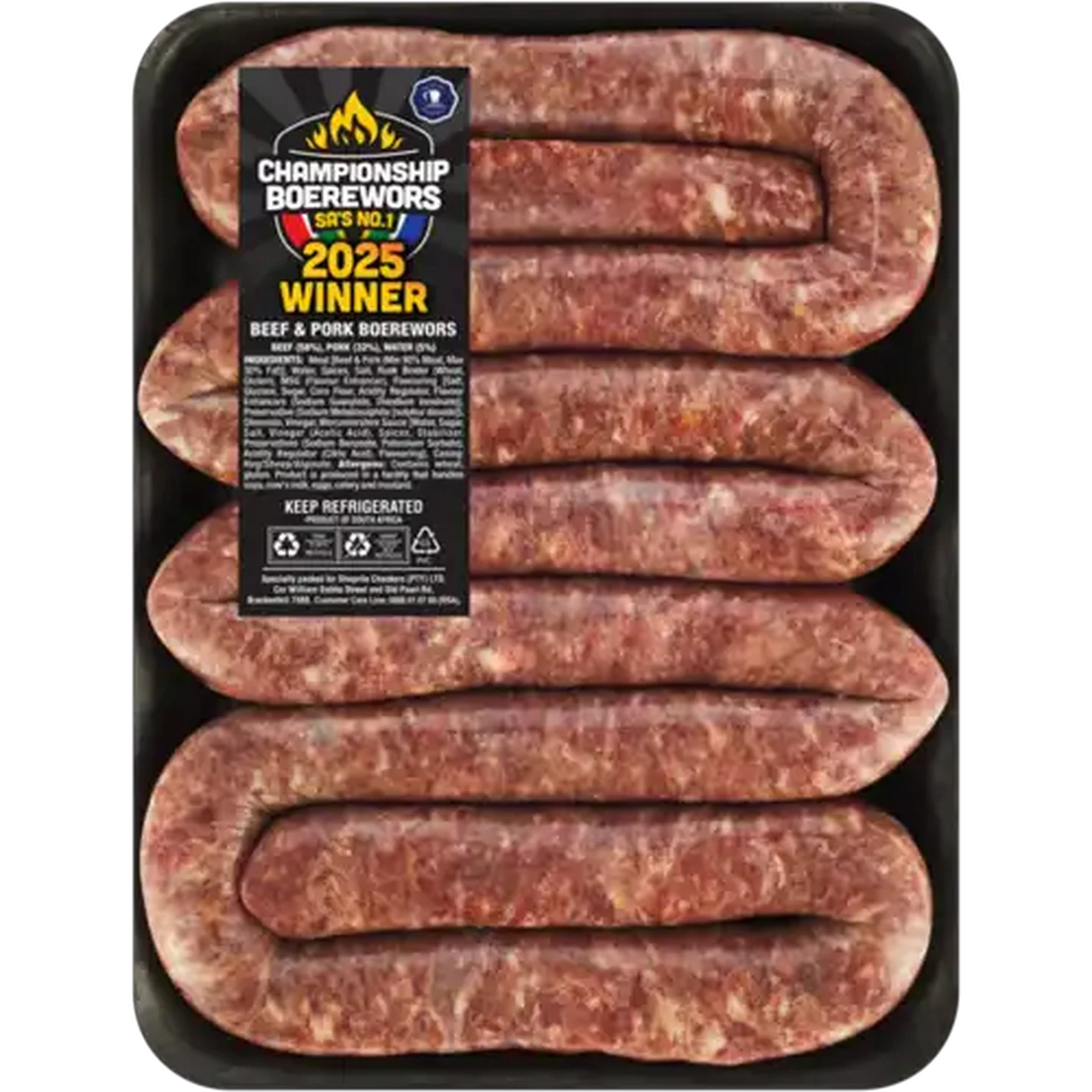 Image of Championship Boerewors 2025 Beef & Pork Boerewors Per KG