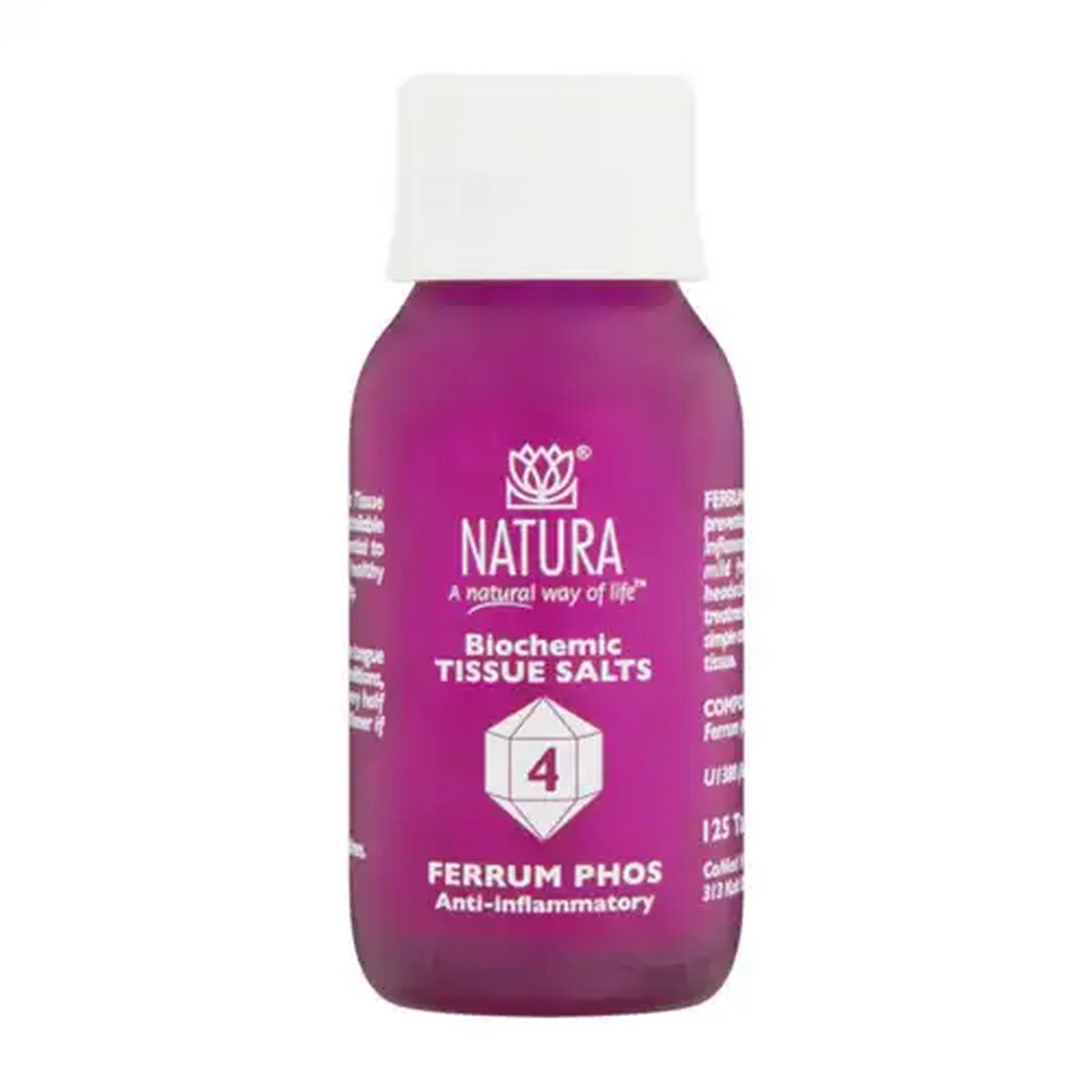 Image of Natura Biochemic Tissue Salts Ferrum Phos Tablets 125 Pack
