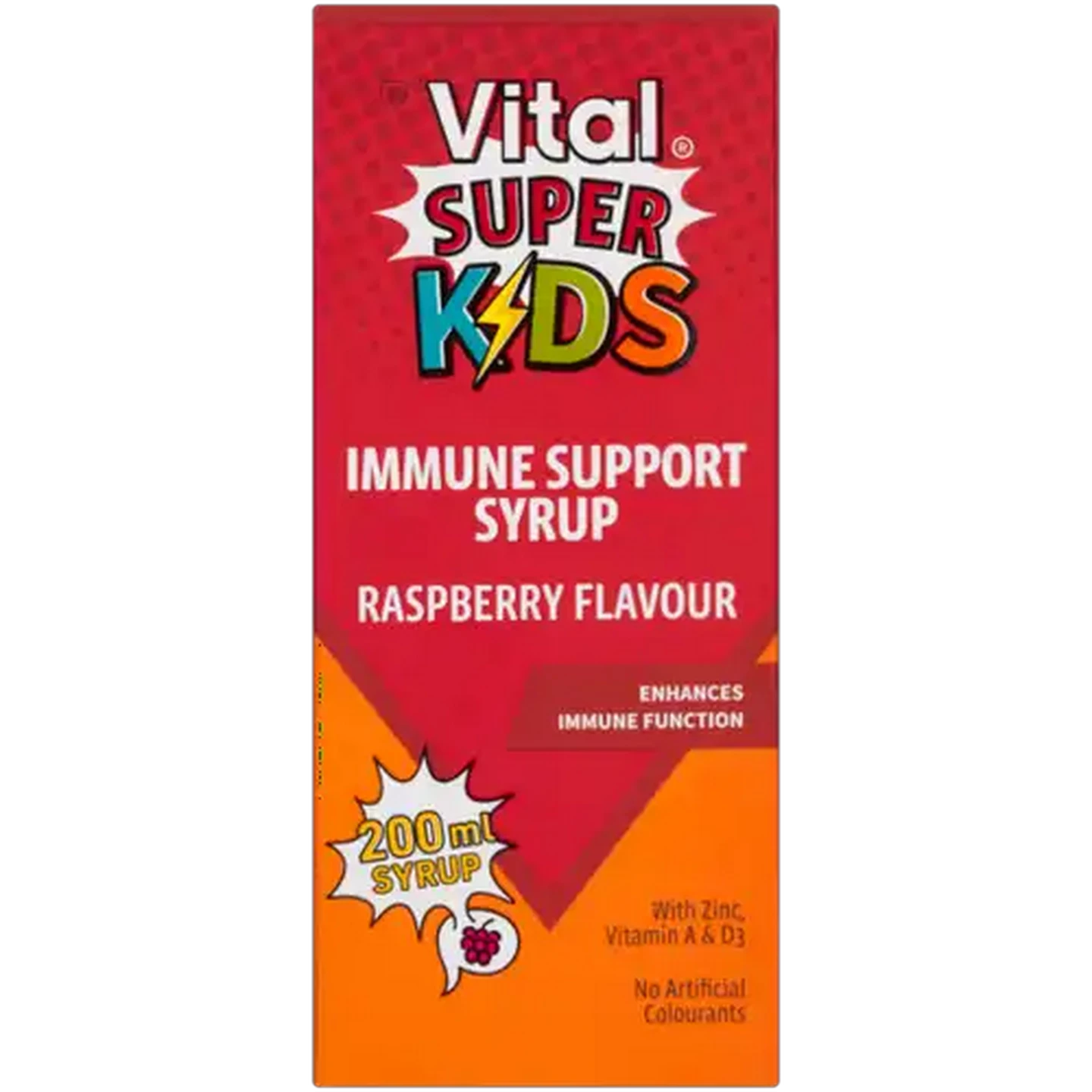 Image of Vital Kids Immune Support Syrup Bottle 200ml