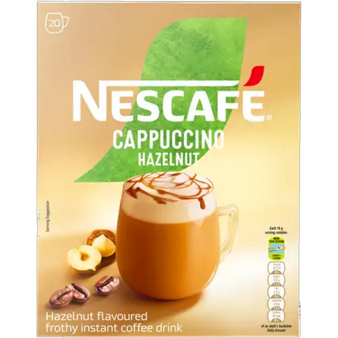 Image of NESCAFÉ Hazelnut Instant Cappuccino 20 x 18g