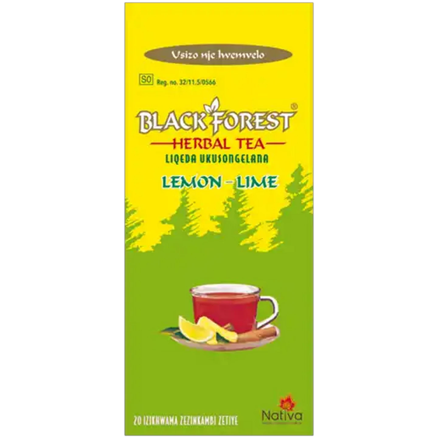 Image of Nativa Black Forest Lemon-Lime Herbal Tea Bags 20 Pack