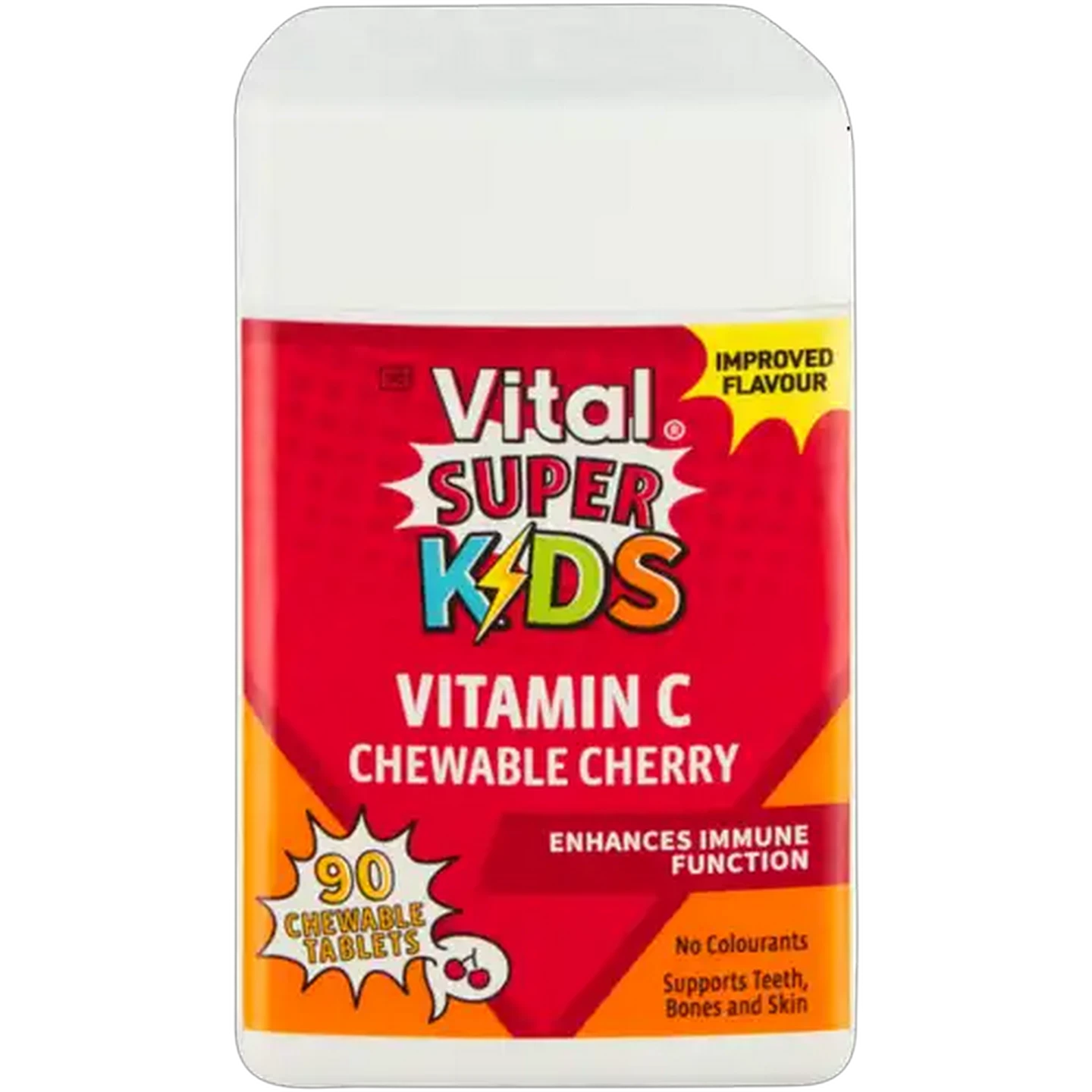 Image of Vital Kids Cherry Flavour Vitamin C Chewable Tablets 90 Pack