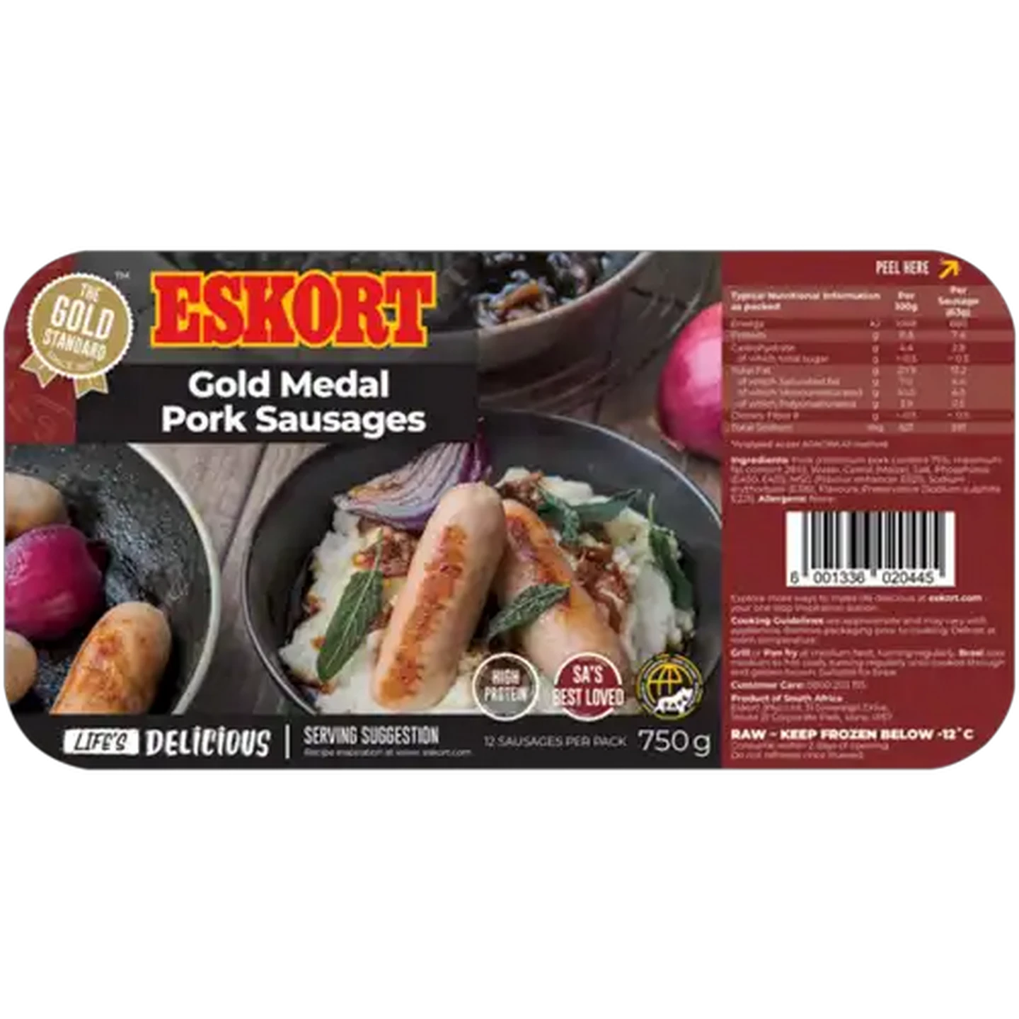 Image of Eskort Gold Medal Pork Sausages 750g