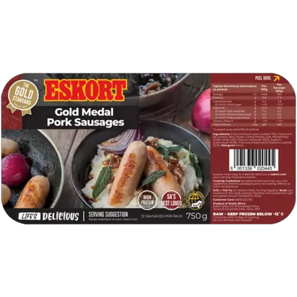 Eskort Gold Medal Pork Sausages 750g