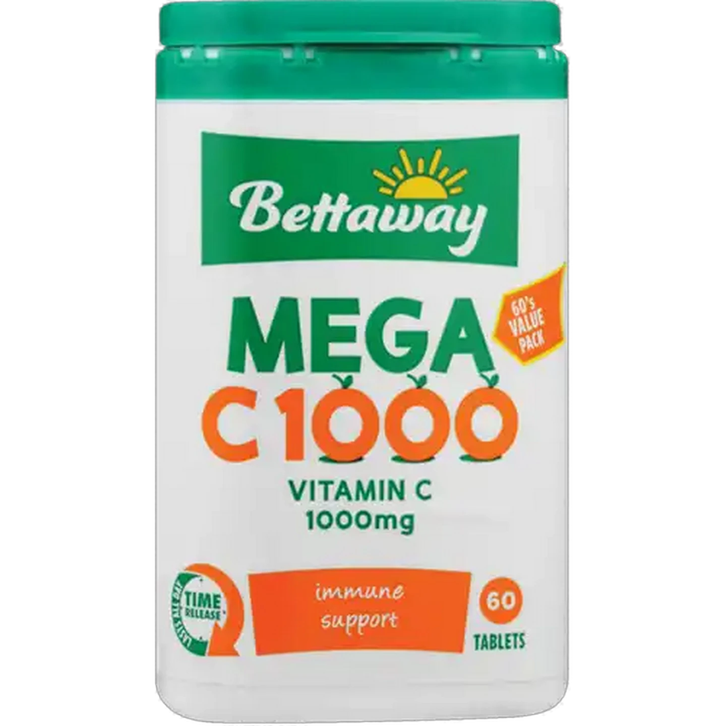 Image of Bettaway Mega C1000 Immune Support Tablets 60 Pack