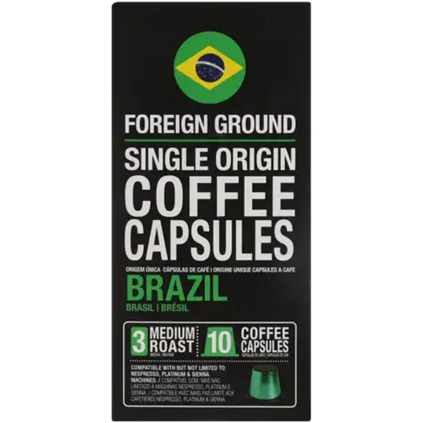 Image of Foreign Ground Brazil Coffee Capsules 10 Pack