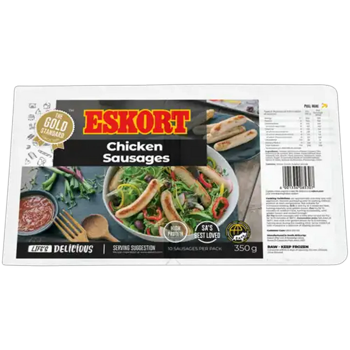Image of Eskort Frozen Chicken Sausages 10 Pack