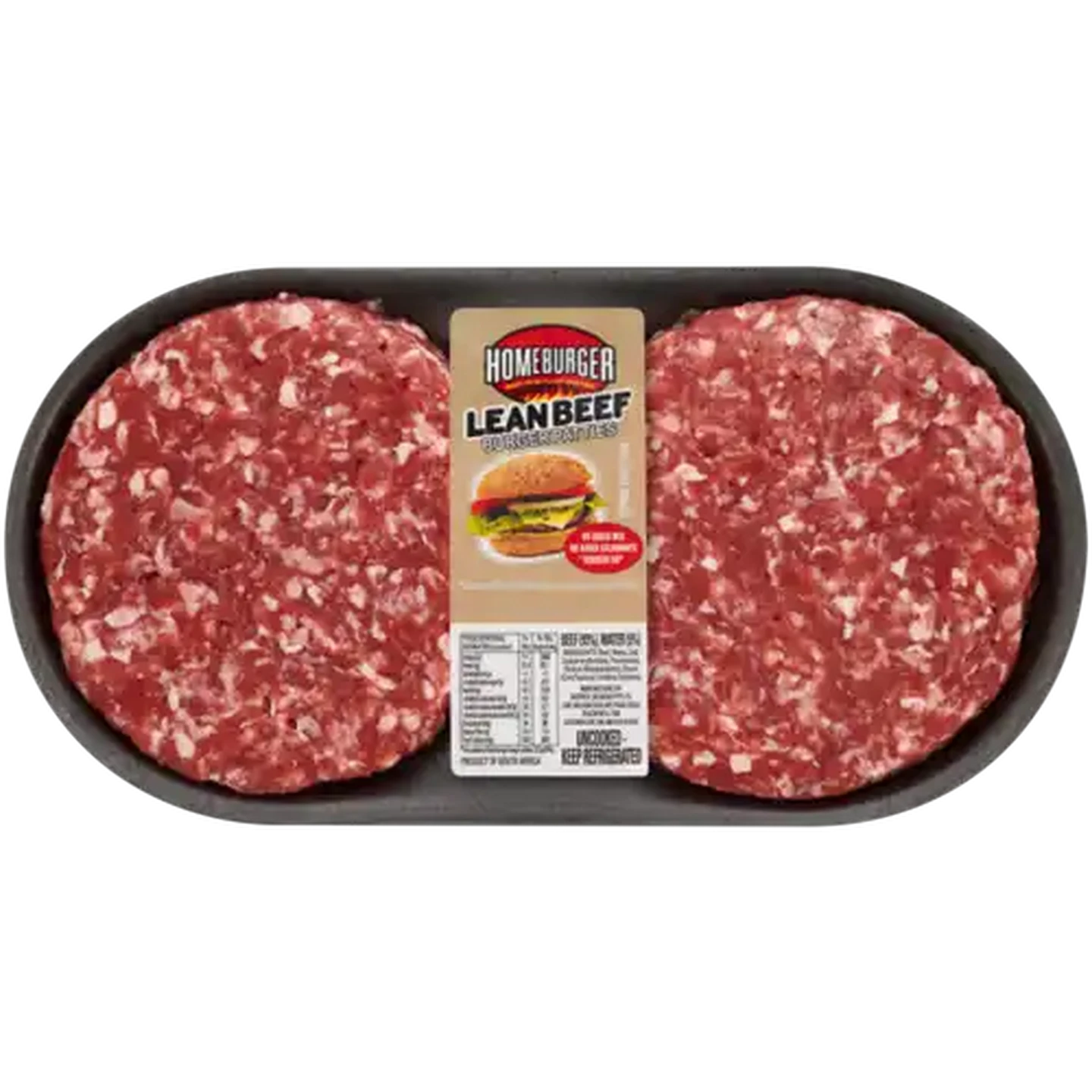 Image of Homeburger Lean Beef Burger Patties Per KG (4 Patties)