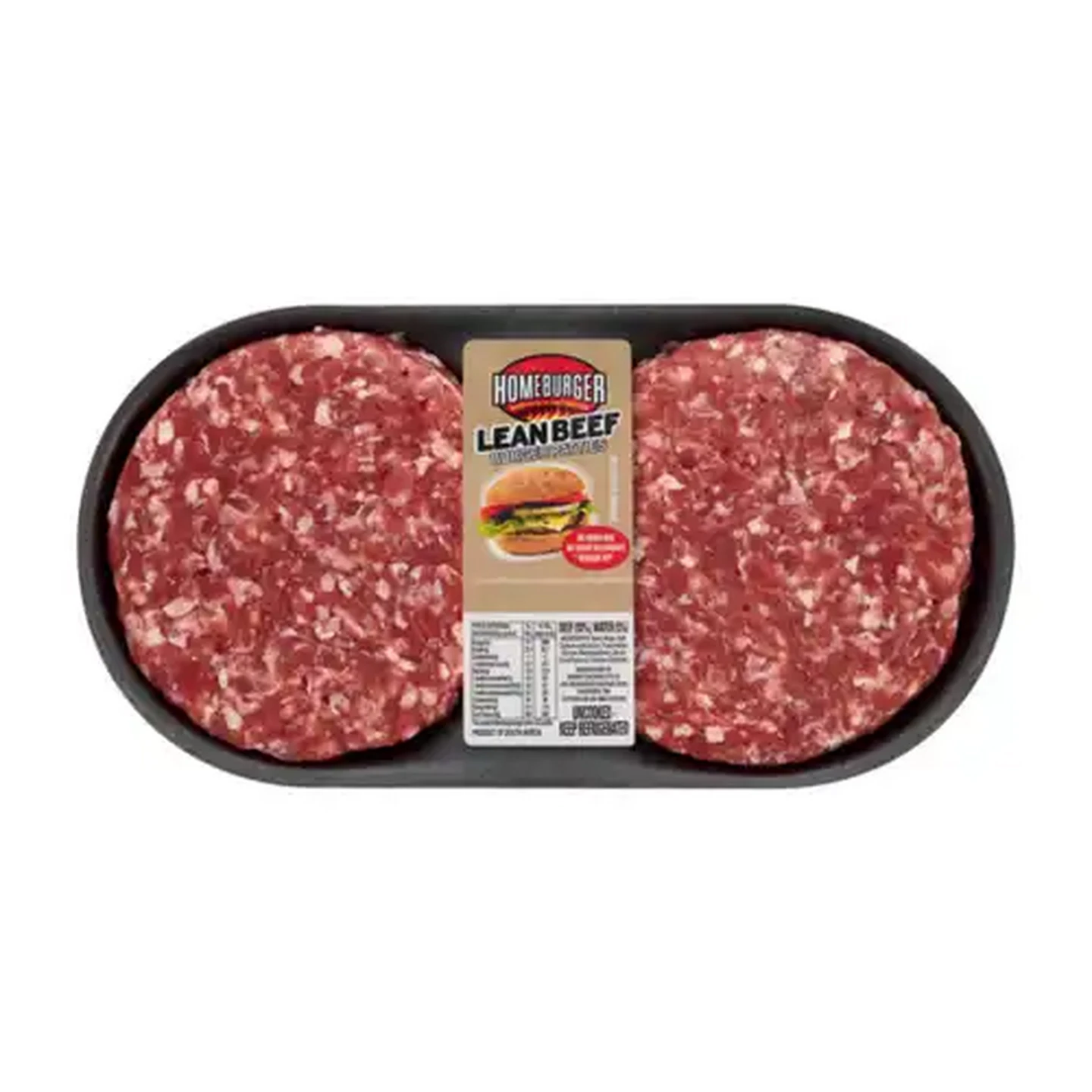 Image of Homeburger Lean Beef Burger Patties Per KG (4 Patties)