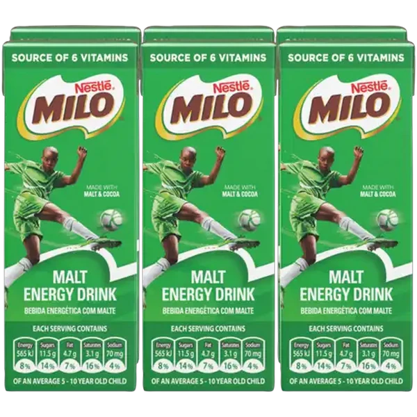 Nestlé Milo Malt Energy Drink 6 x 200ml