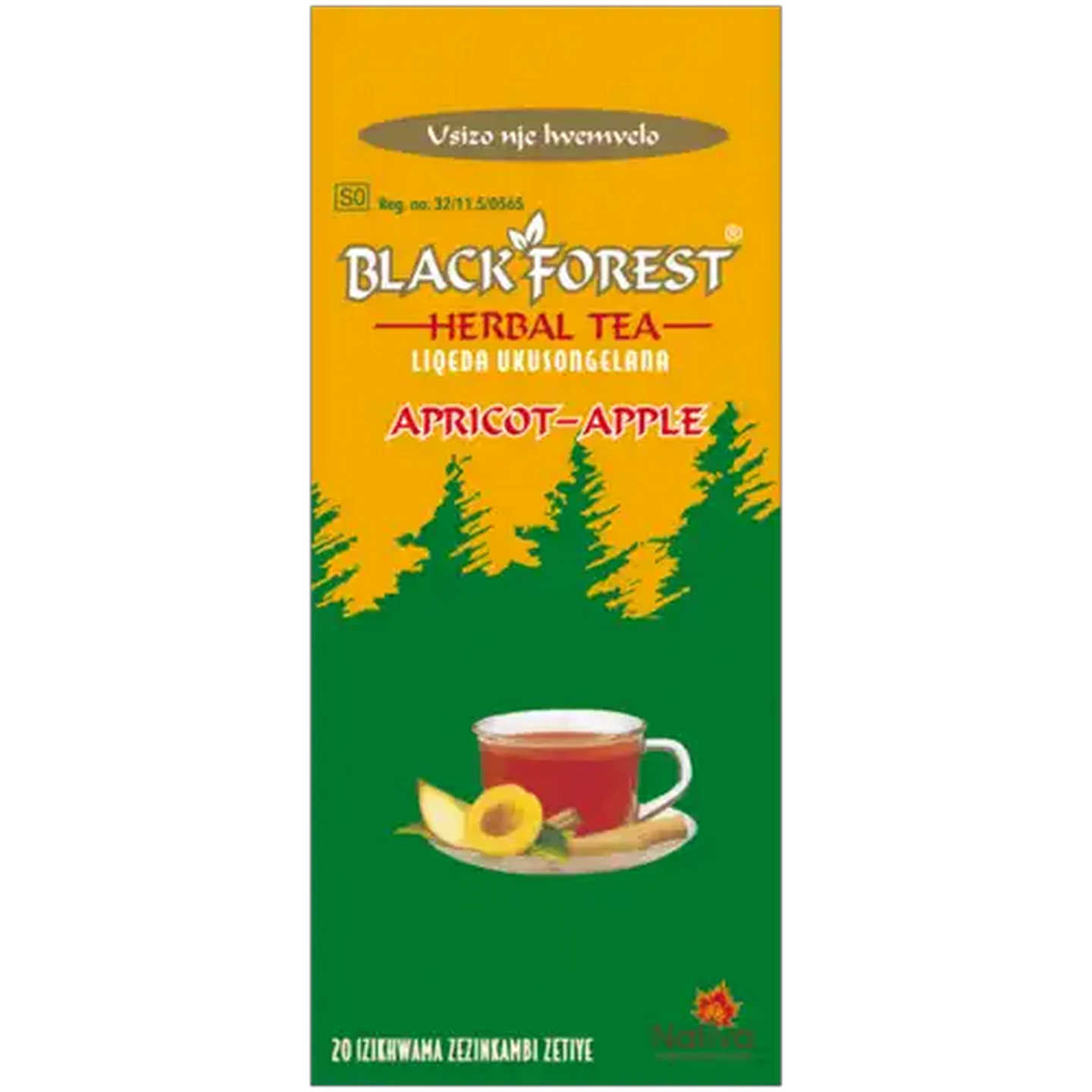 Image of Nativa Black Forest Apricot-Apple Herbal Tea Bags 20 Pack