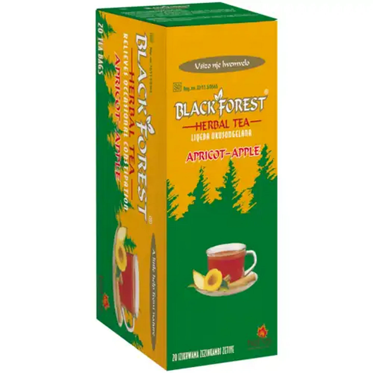 Image of Nativa Black Forest Apricot-Apple Herbal Tea Bags 20 Pack