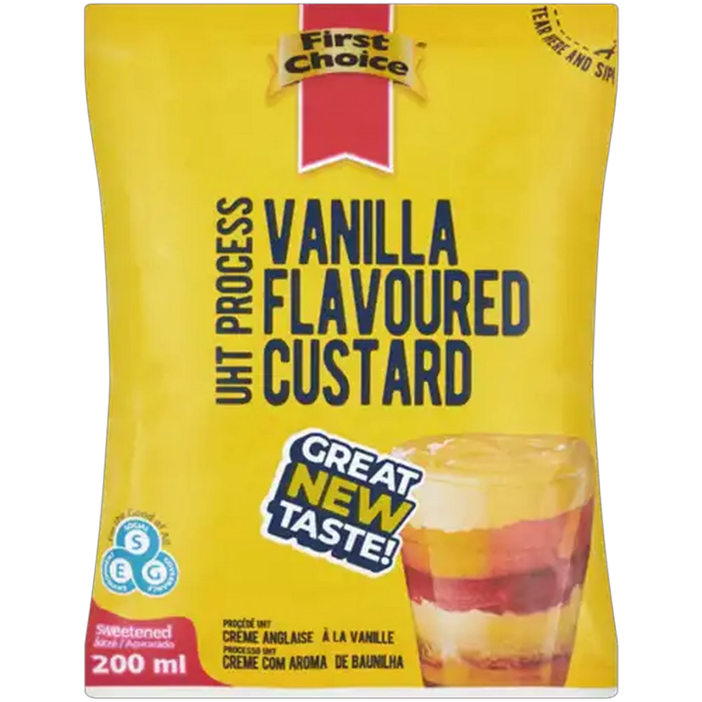 Image of First Choice Vanilla Flavoured Custard 200ml
