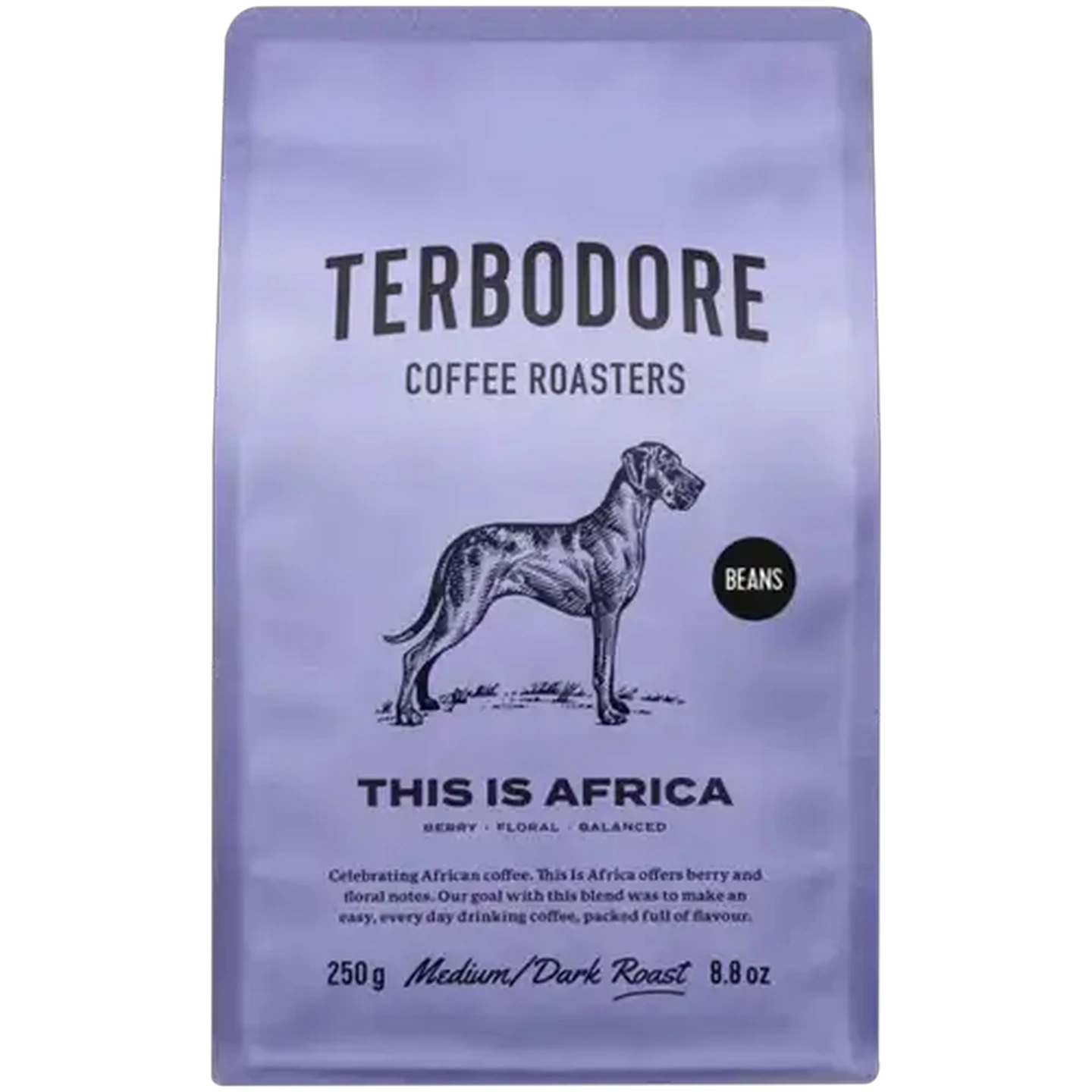 Image of Terbodore This Is Africa Medium Dark Roast Coffee Beans 250g
