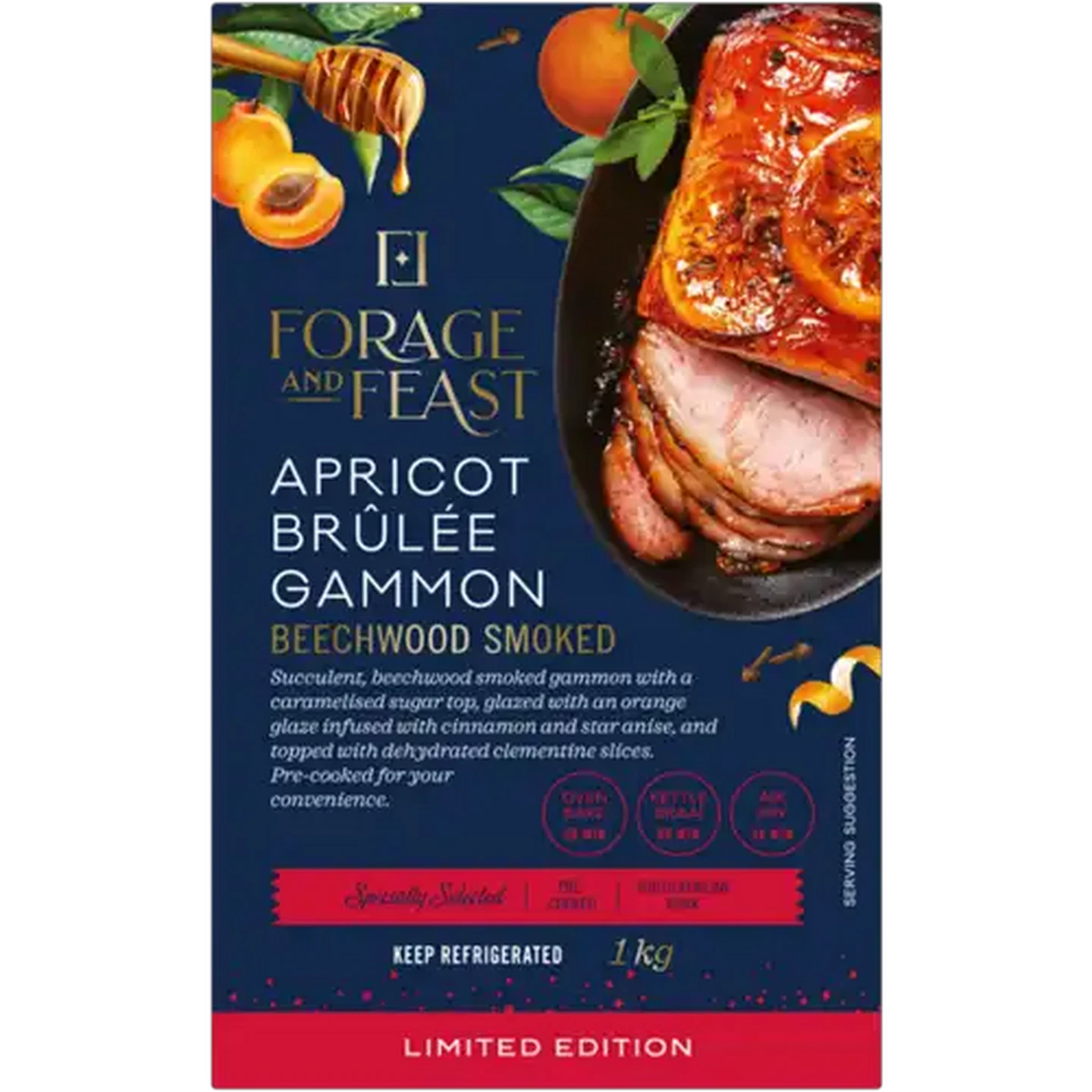 Image of Forage And Feast Limited Edition Apricot Brûlée Gammon 1kg