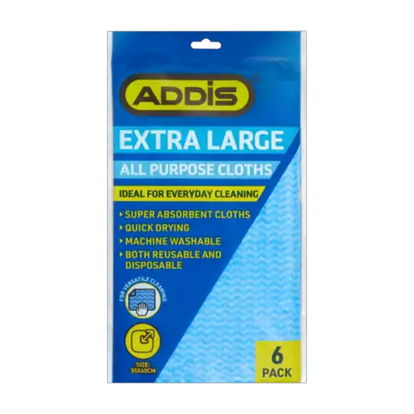 Image of ADDIS Extra Large All Purpose Cleaning Cloths 6 Pack