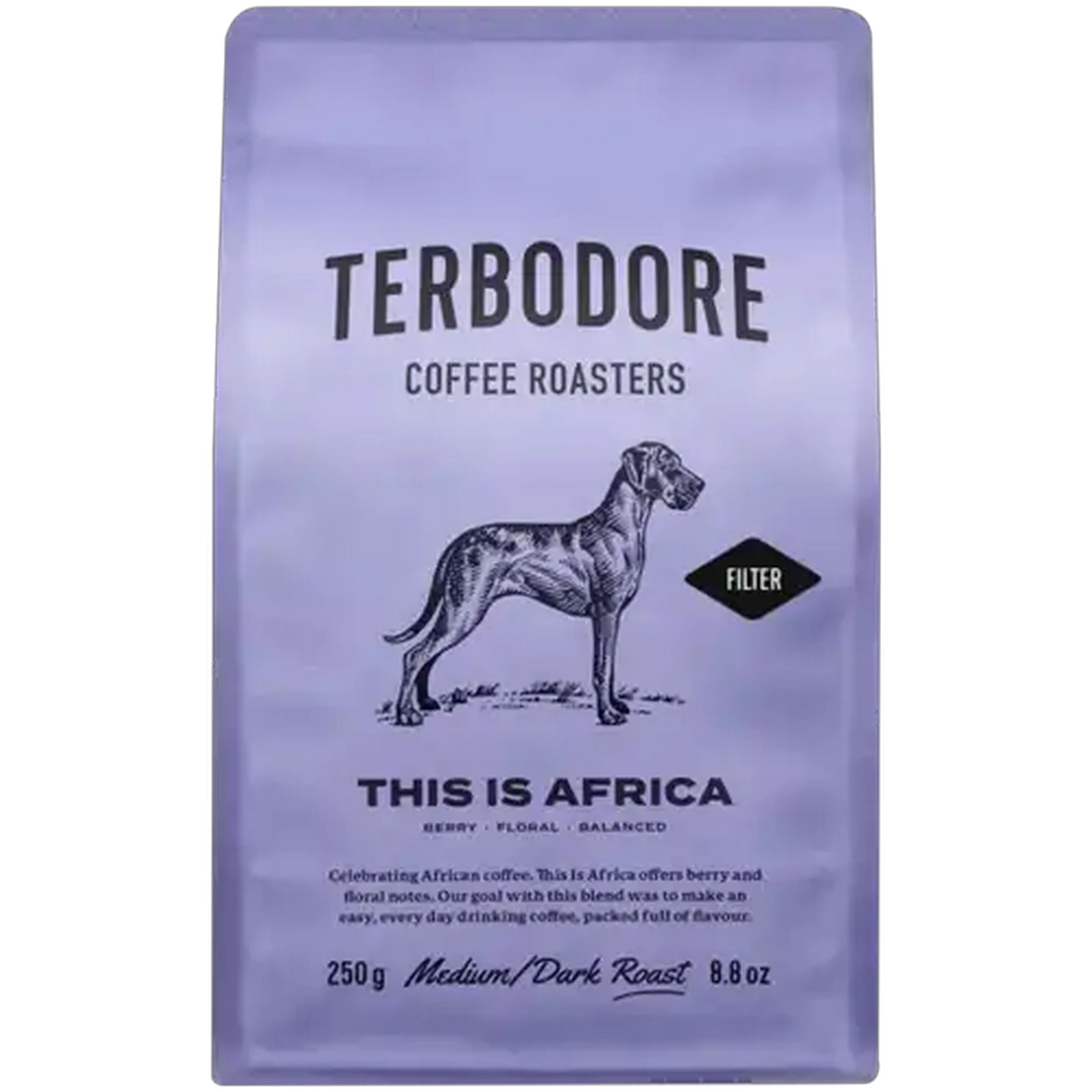 Image of Terbodore This Is Africa Medium Dark Roast Ground Coffee 250g