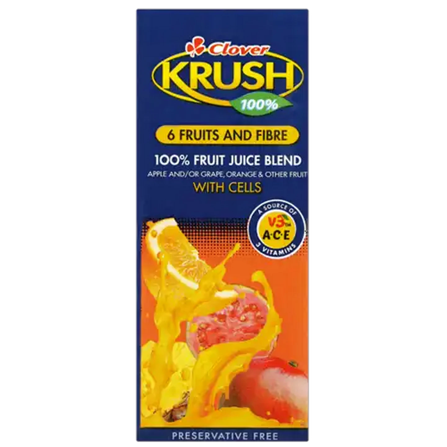 Image of Krush 6 Fruits & Fibre 100% Fruit Juice Blend 200ml